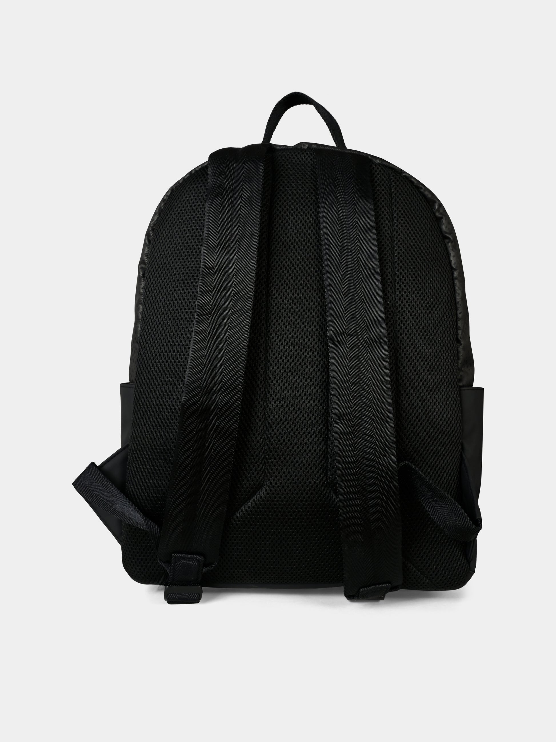 Zaino nero per bambino con logo,Boss,J51582 09B