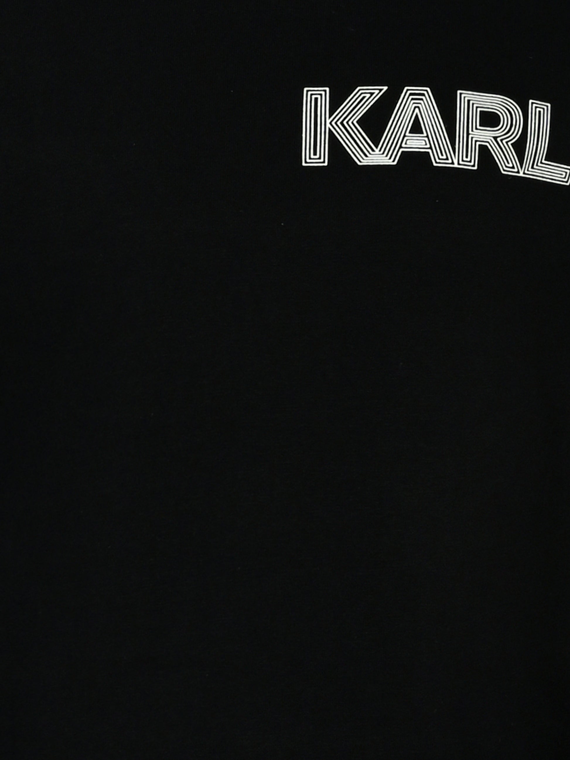 T-shirt nera per bambino con Karl Lagerfeld,Karl Lagerfeld Kids,Z30243 09B
