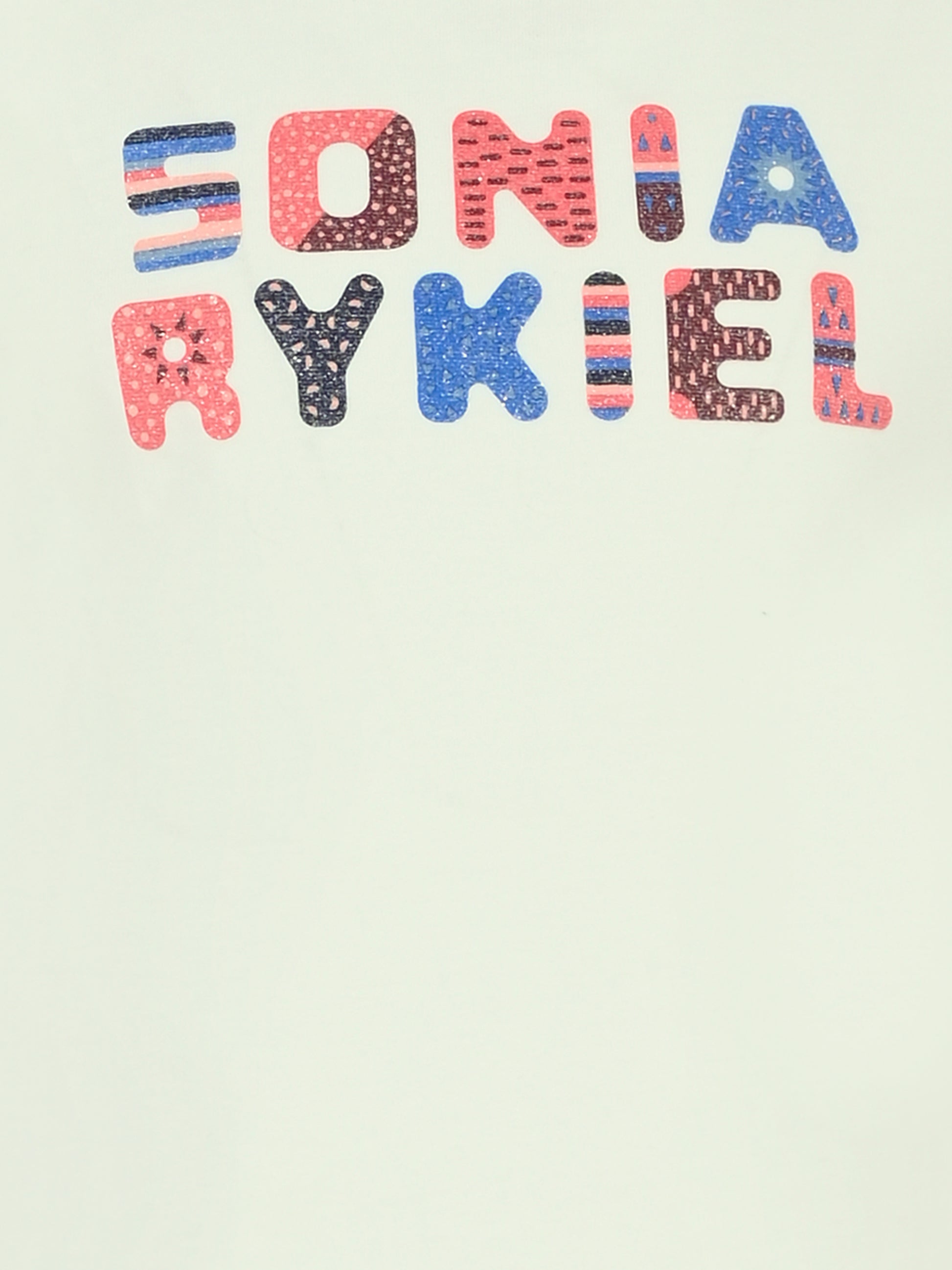 T-shirt avorio per bambina con logo,Sonia Rykiel Paris,A00250 117