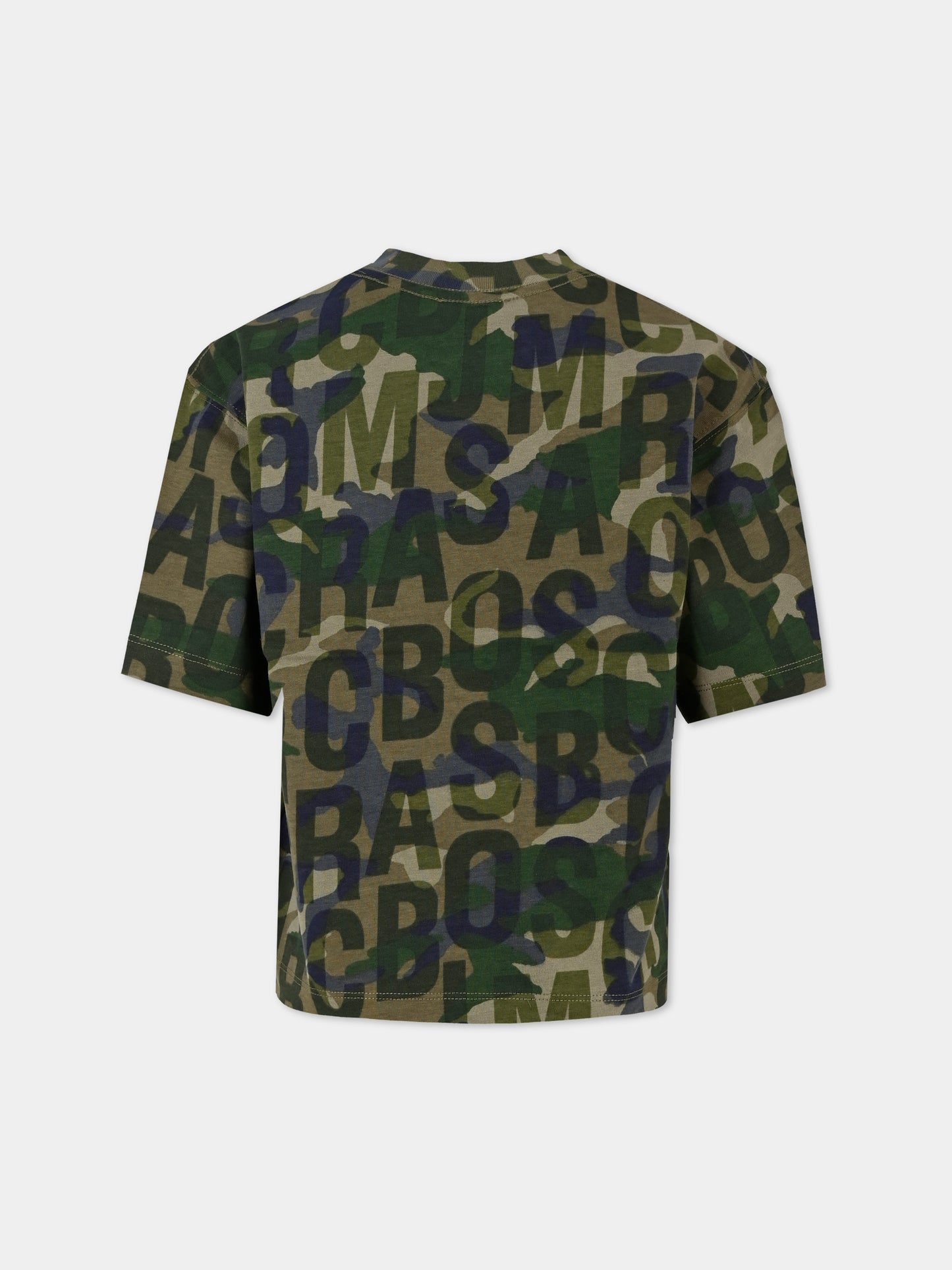 T-shirt multicolor per bambino con logo camouflage,Marc Jacobs,W60286 66K