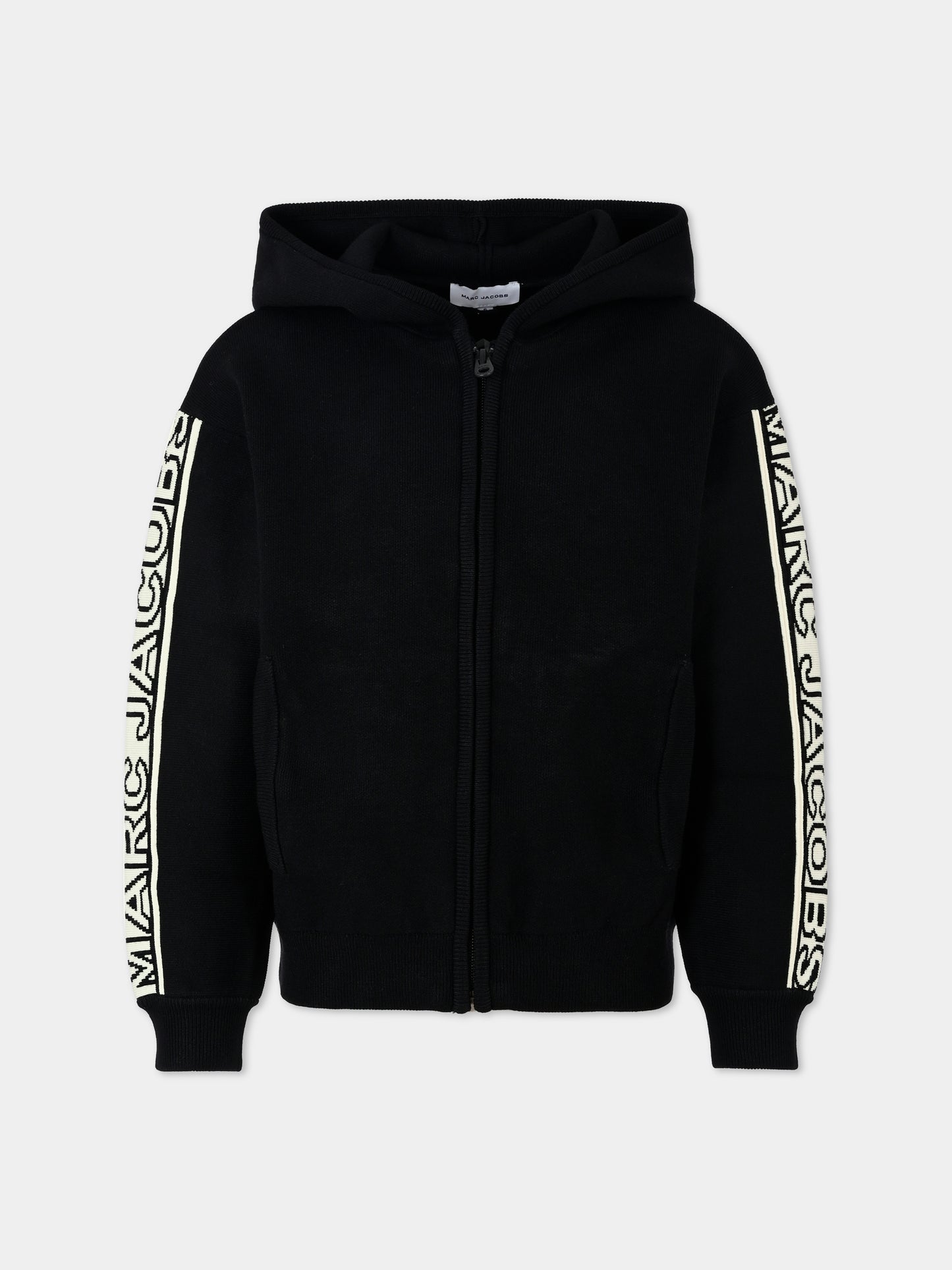 Cardigan nero per bambino con logo,Marc Jacobs,W60290 09B