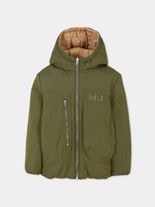 Piumino reversibile beige per bambino con logo,Marc Jacobs,W60306 230