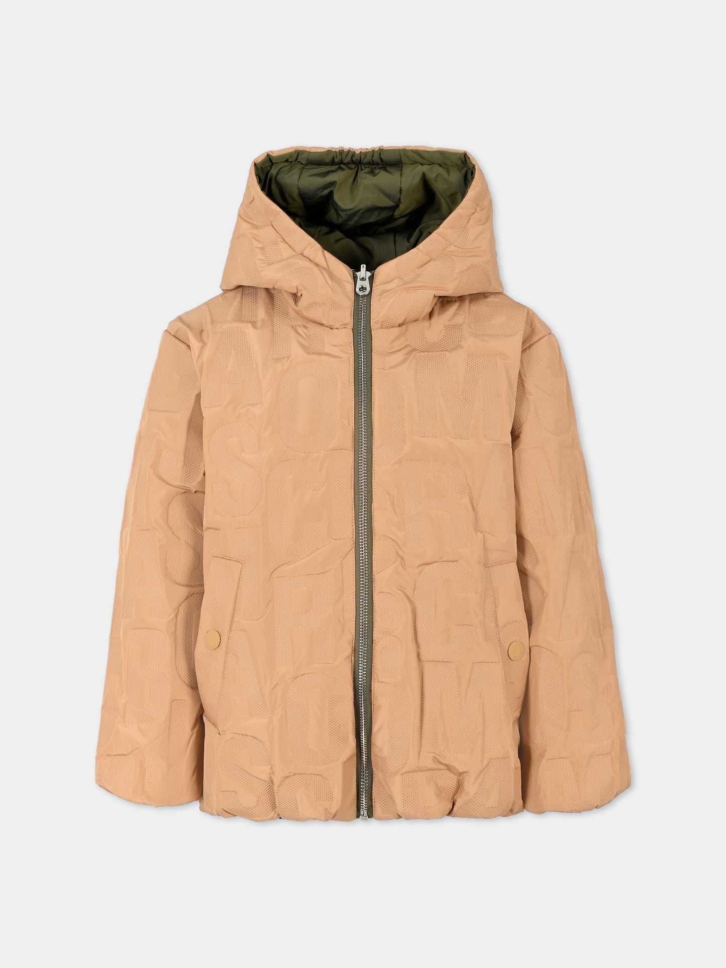 Piumino reversibile beige per bambino con logo,Marc Jacobs,W60306 230