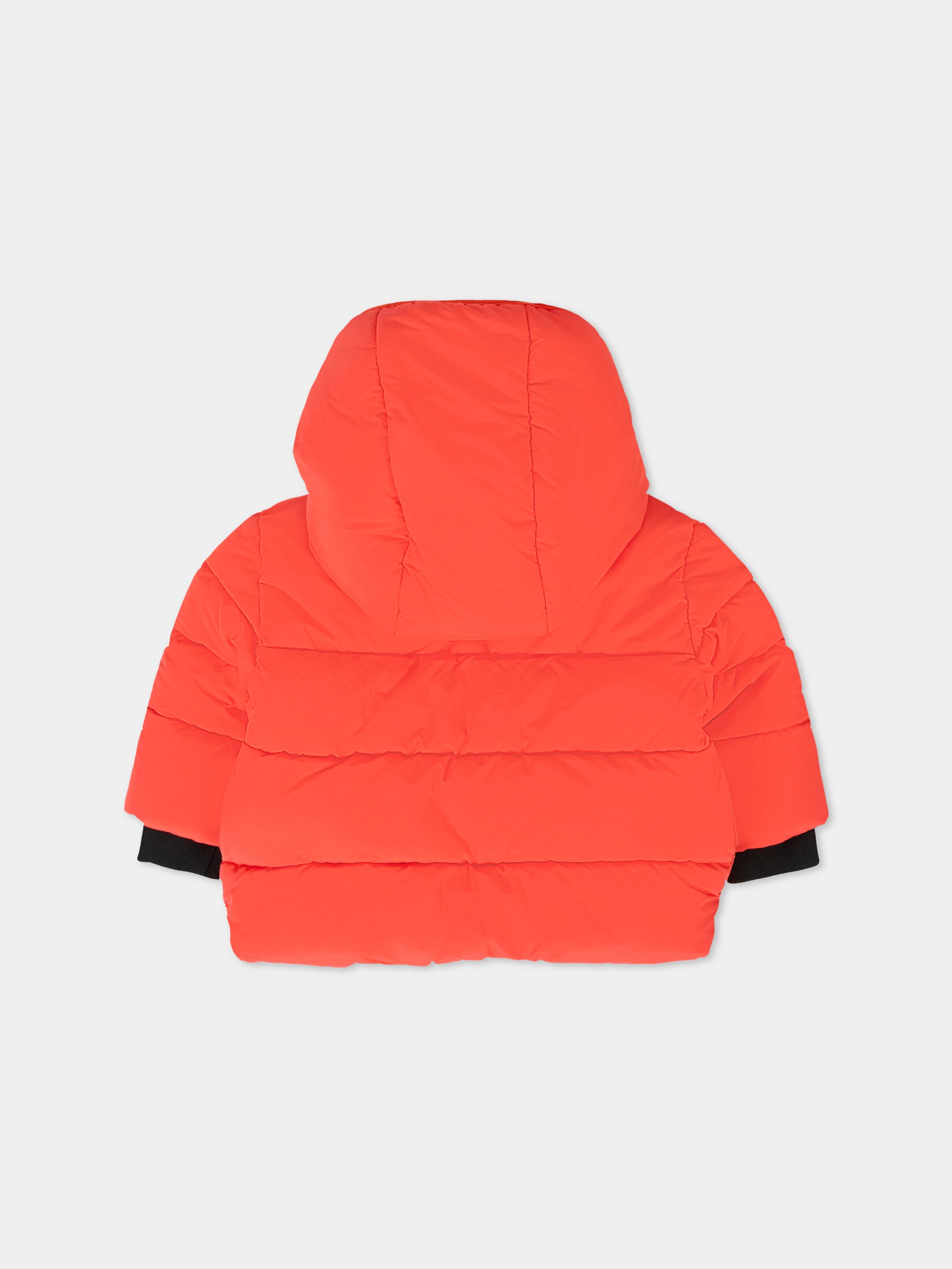 Piumino rosso per neonato con logo,Timberland,T60246 98G