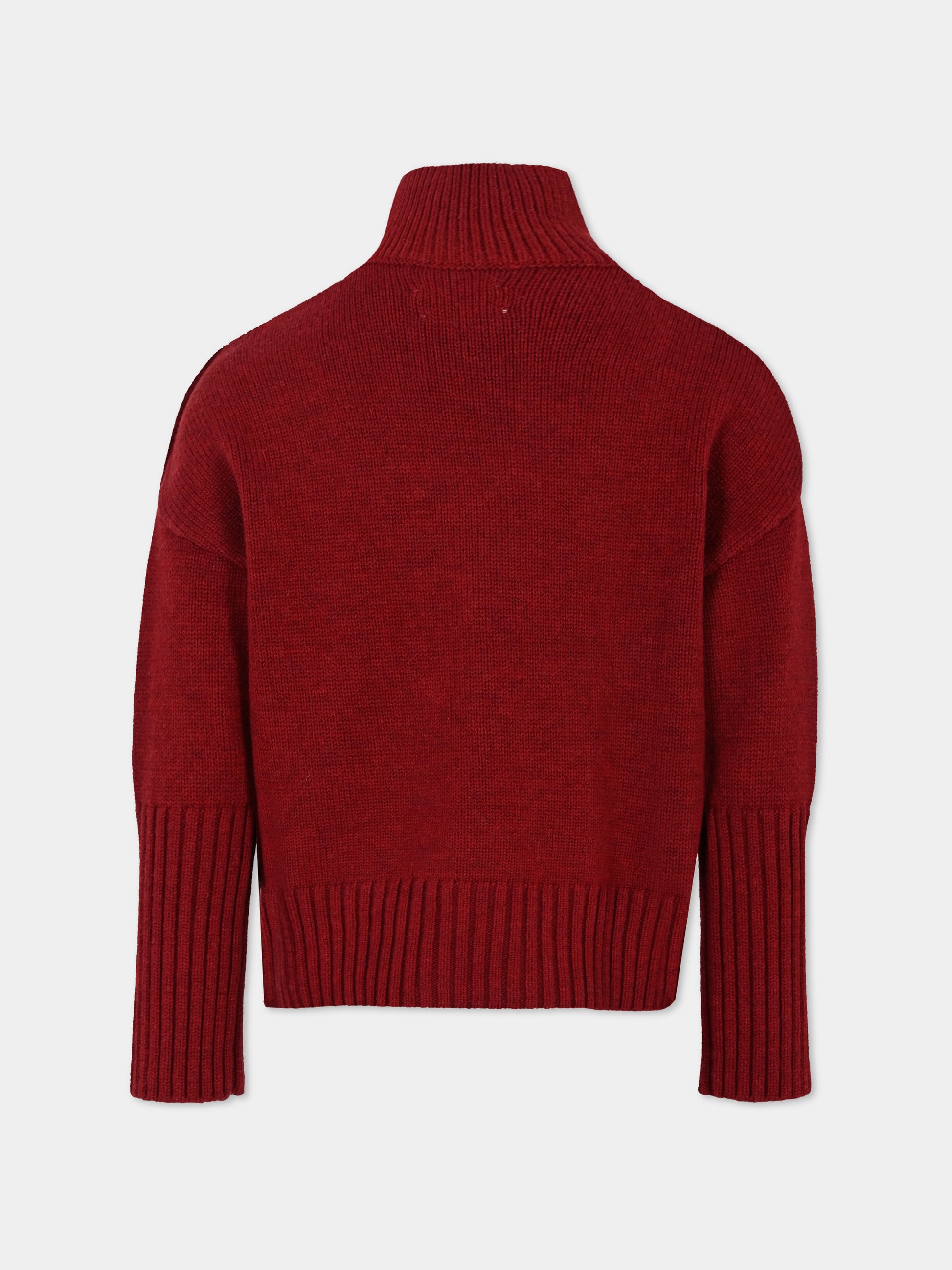 Dolcevita bordeaux per bambina con scritta Kiss,Zadig & Voltaire Kids,X60210 L79