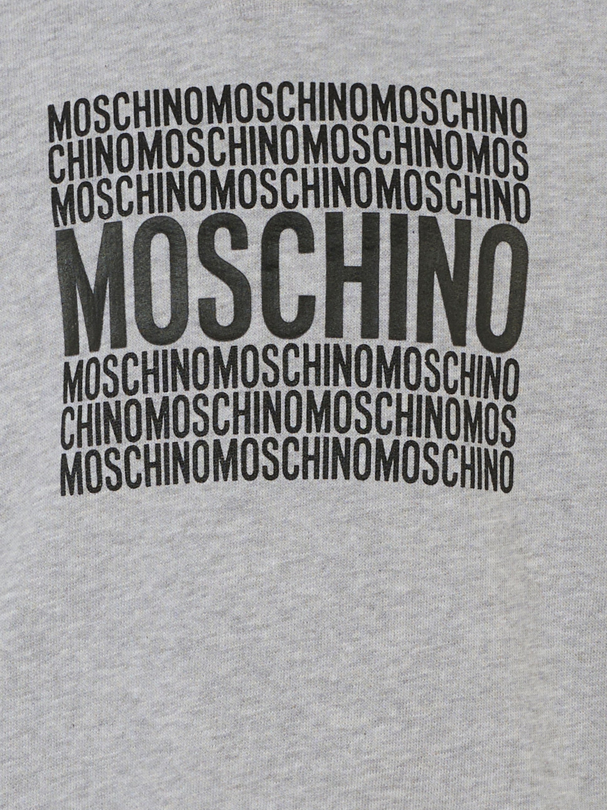 Felpa grigia per bambini con logo,Moschino Kids,HUF08T LCA74 60926