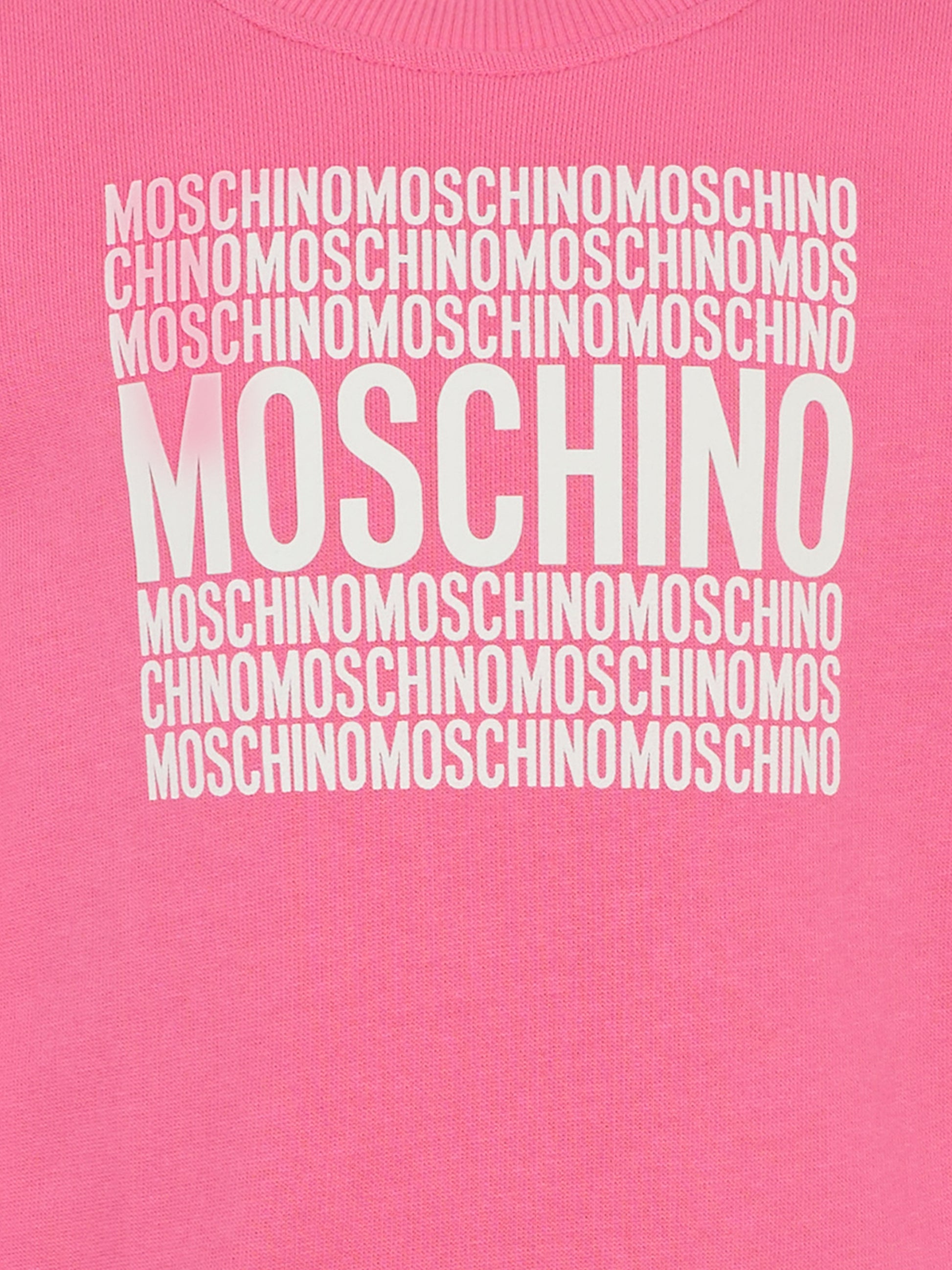 Felpa fucsia per bambina con logo,Moschino Kids,HUF08Z LCA74 50533