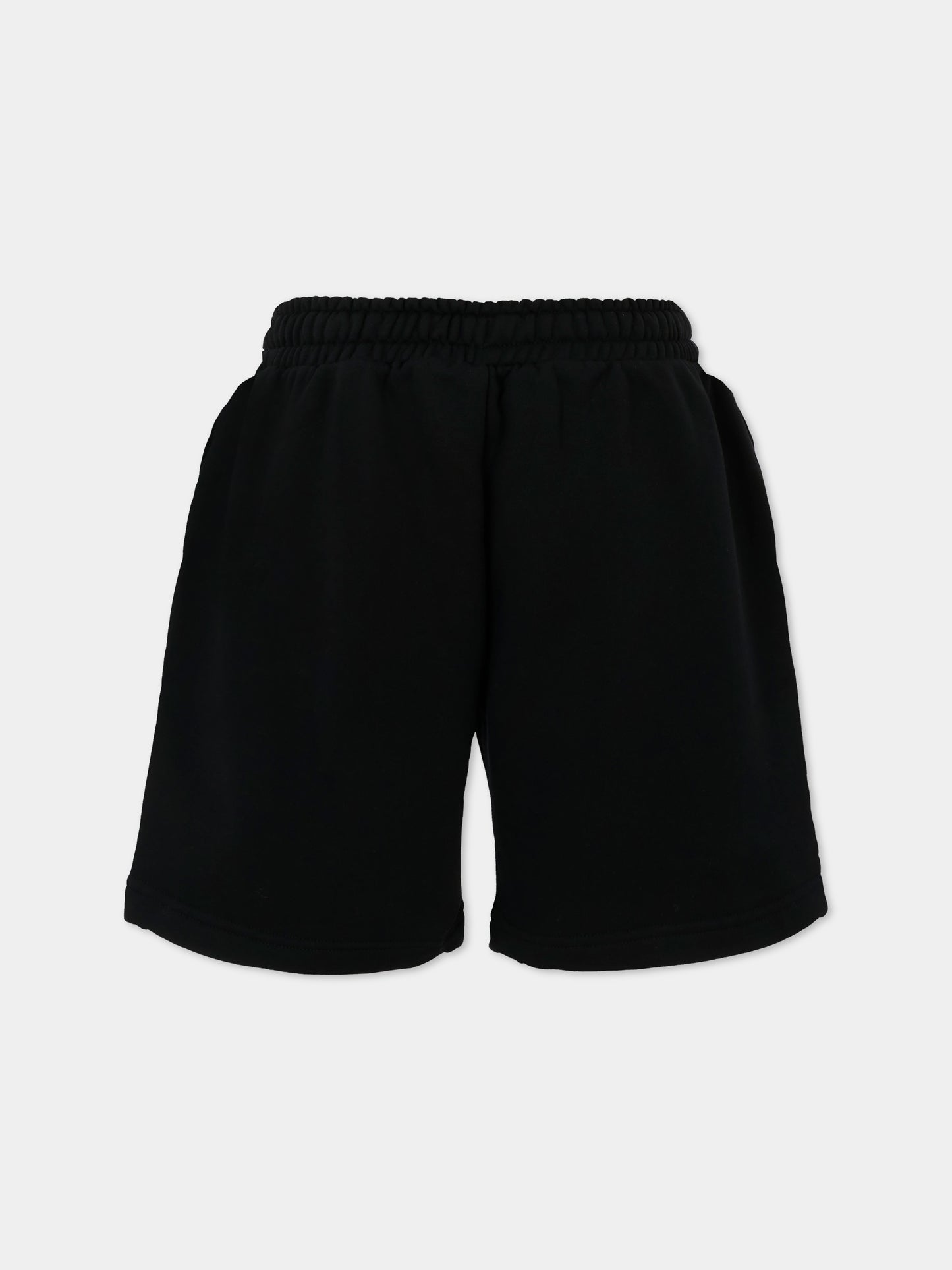 Shorts neri per bambino con Teddy Bear,Moschino Kids,HUQ02E LCA32 60100