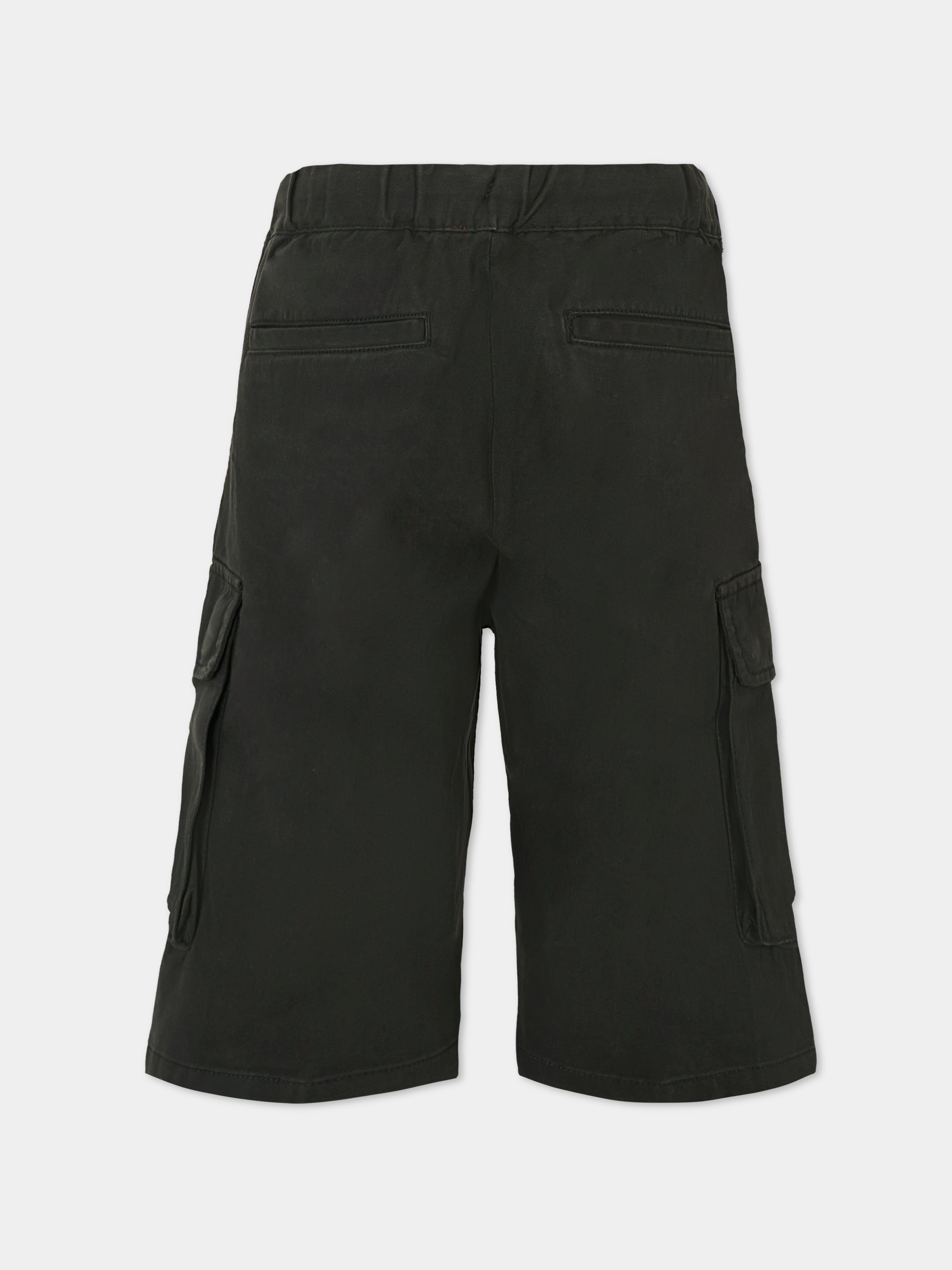 Shorts neri per bambino con logo,Diesel,J02221 KXBJ1 K900