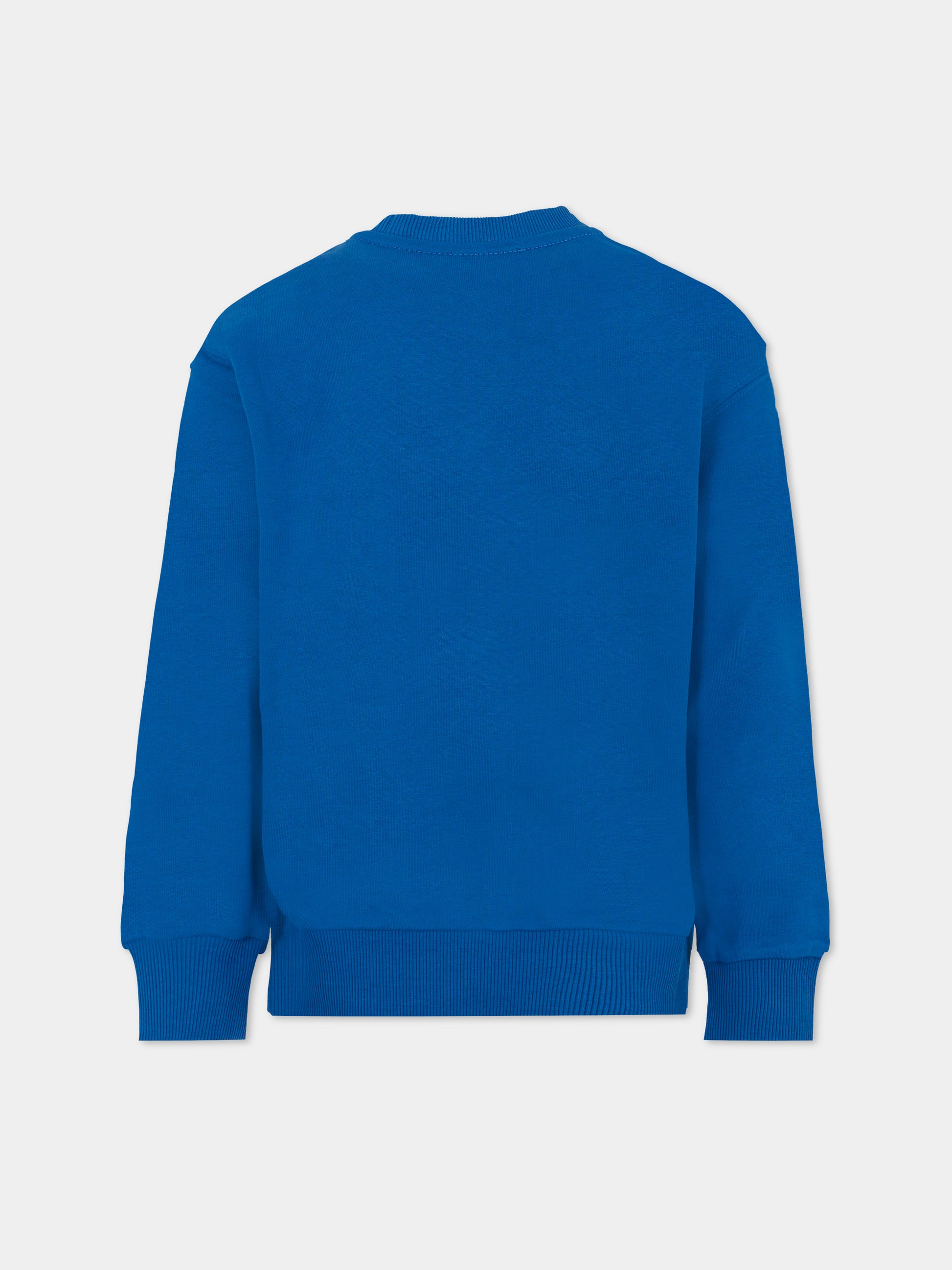 Felpa azzurra per bambino con patch,Diesel,J02234 0GEAD K823