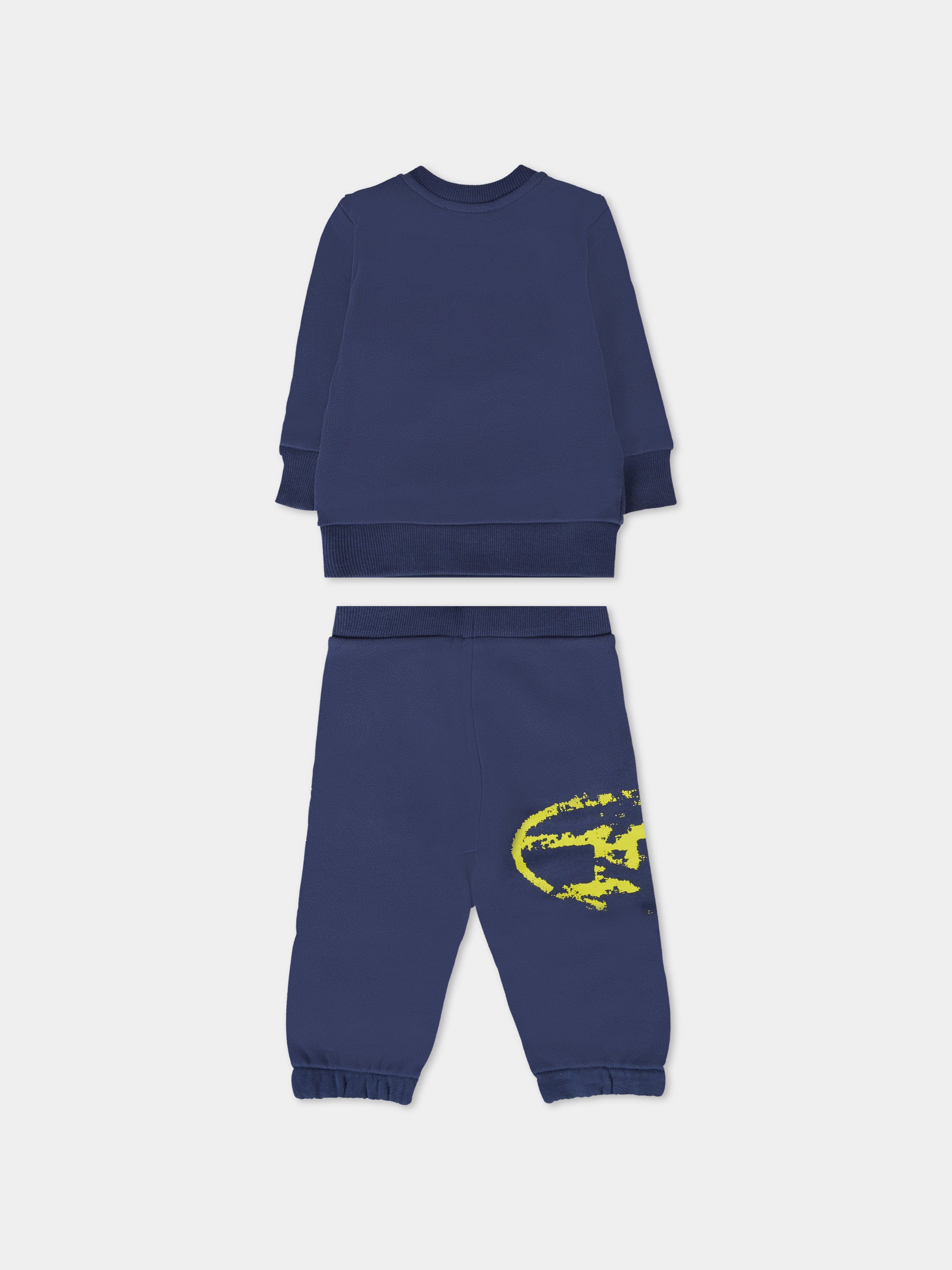 Completo blu per neonato con logo,Diesel,K00652 KYAQK K8AT