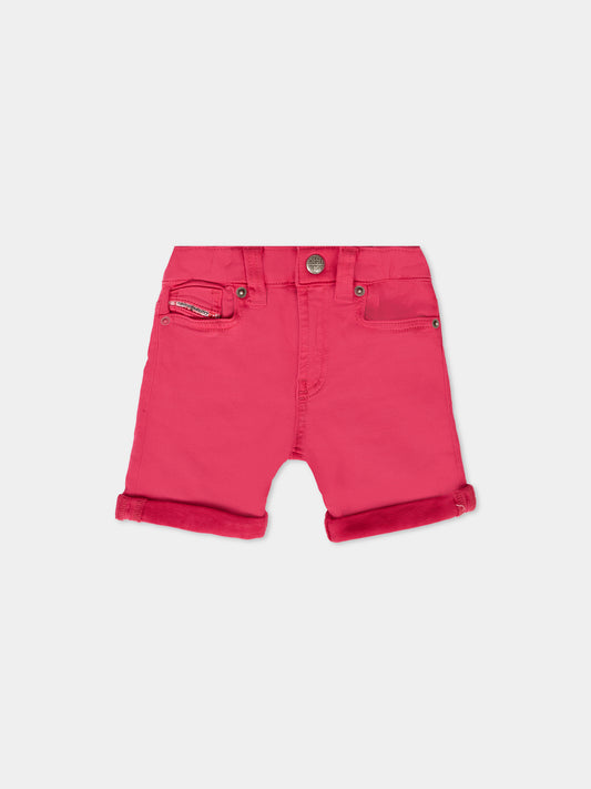 Shorts fucsia per neonata con logo,Diesel,K00362 KXBPH K362