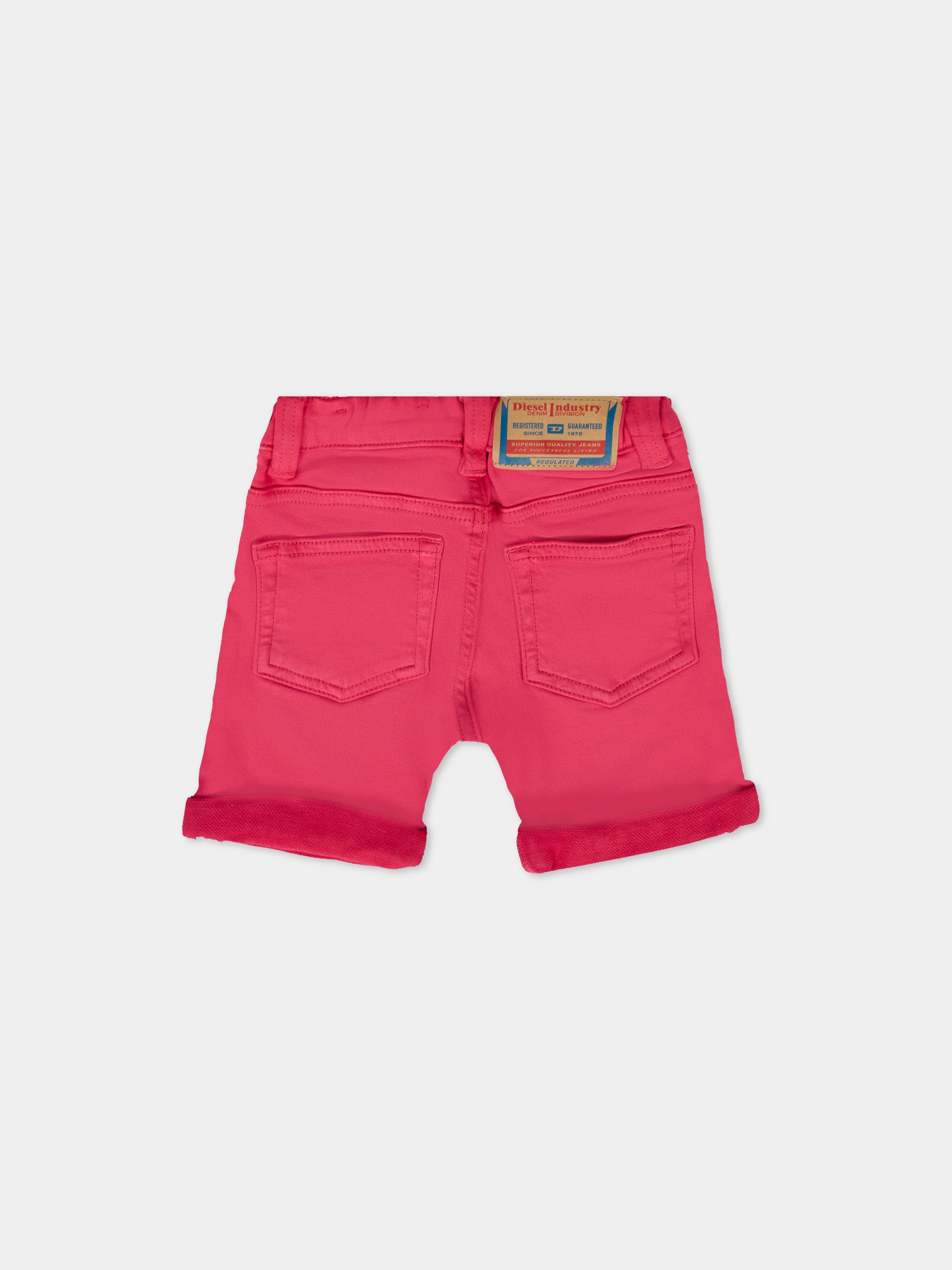 Shorts fucsia per neonata con logo,Diesel,K00362 KXBPH K362