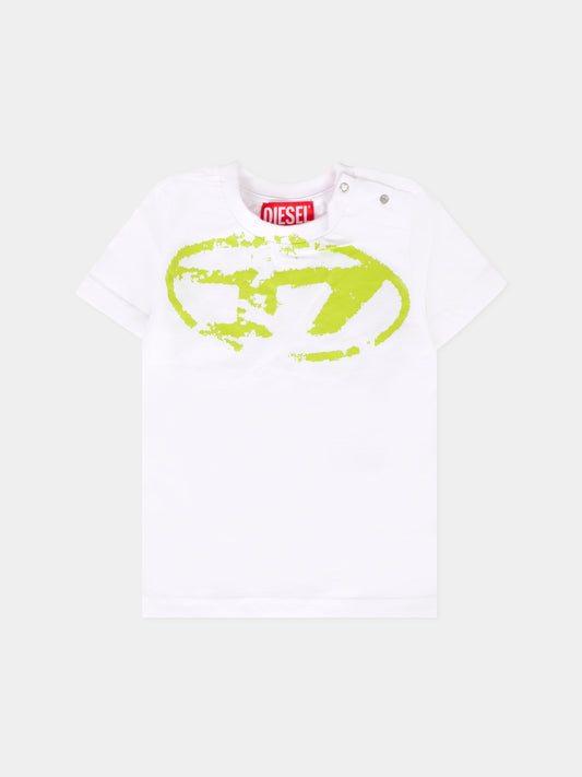 T-shirt multicolor per neonato con logo,Diesel,K00635 KYAUN K100