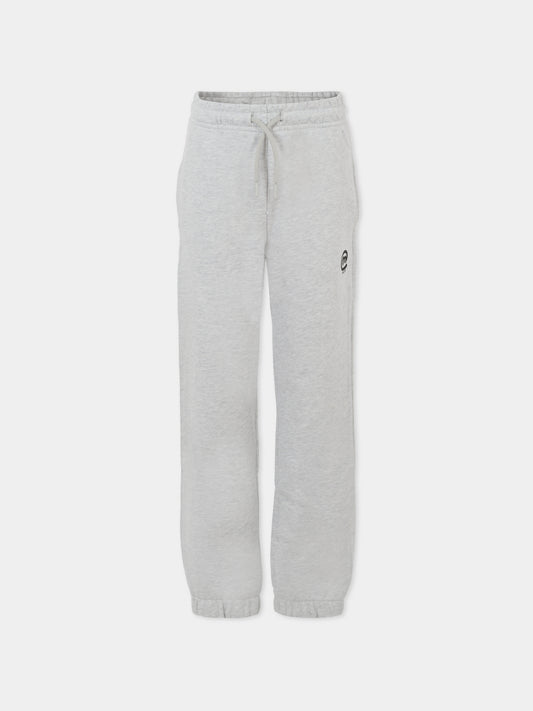 Pantaloni grigi per bambino con logo,Msgm Kids,S5MSJBFP311 107