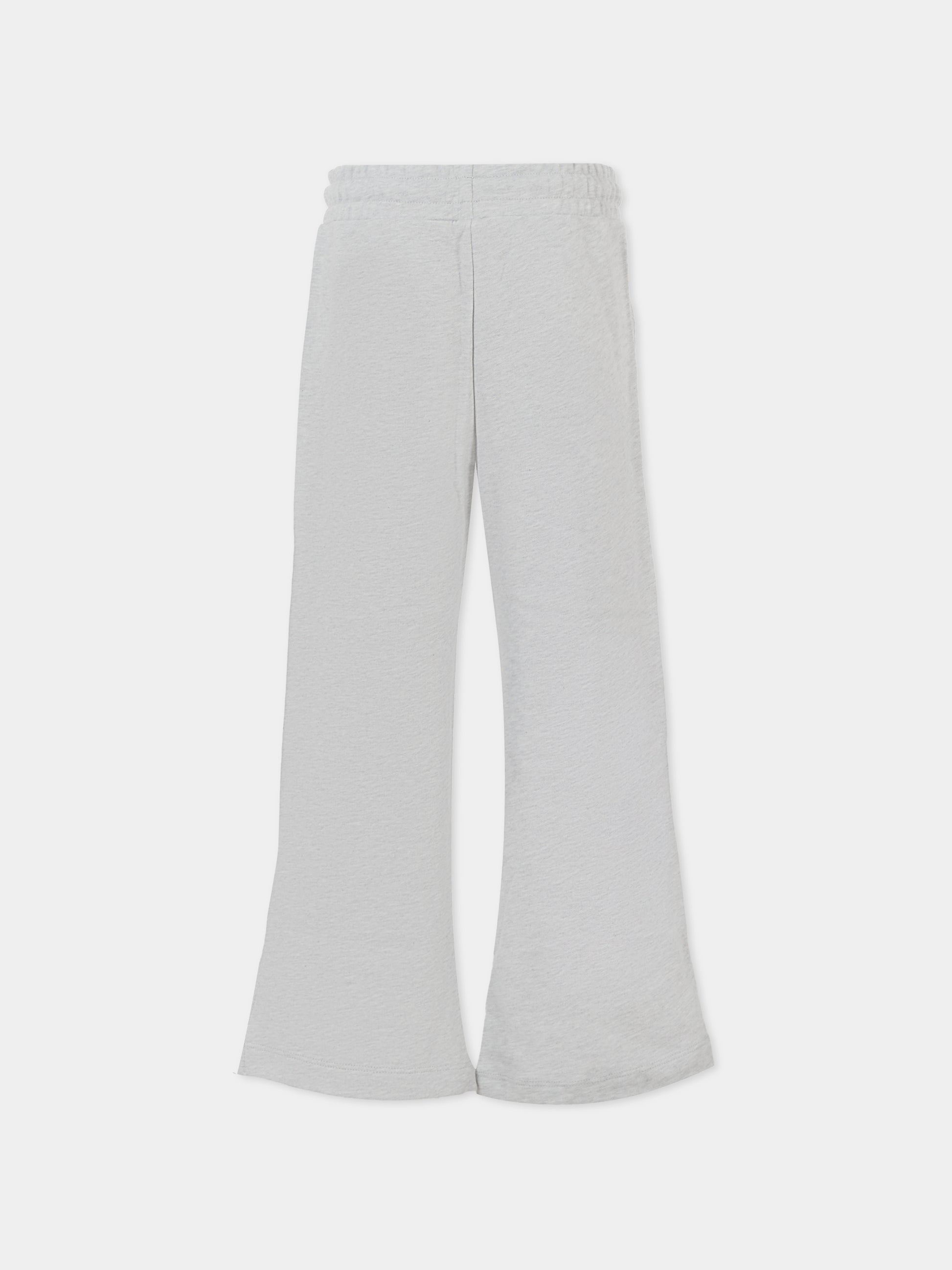 Pantaloni grigi per bambina con logo,Msgm Kids,S5MSJGFP089 107