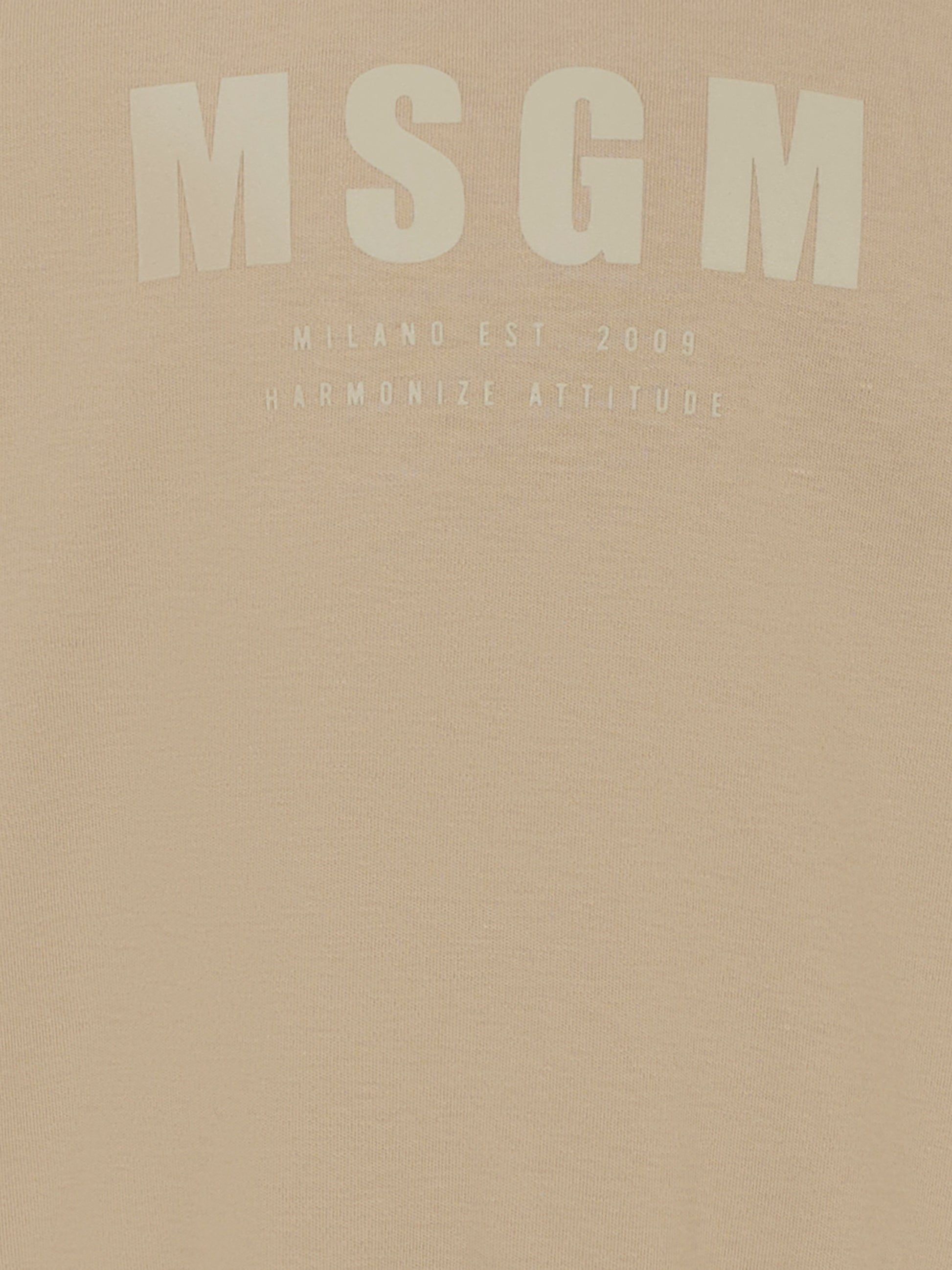 Felpa beige per bambini con logo,Msgm Kids,S5MSJUSW168 MS014