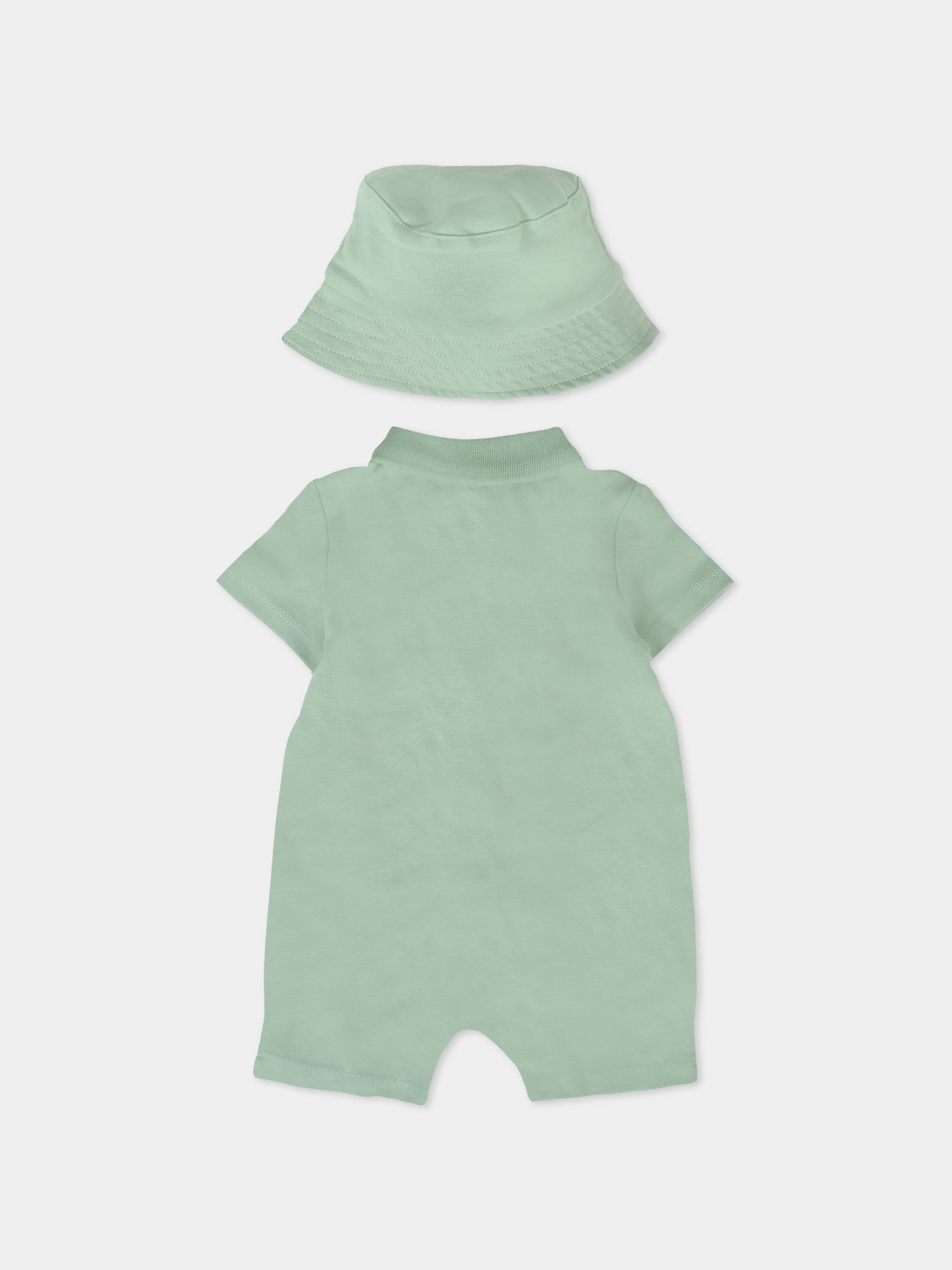 Set pagliaccetto verde per neonato con albero,Timberland,T60396 72F