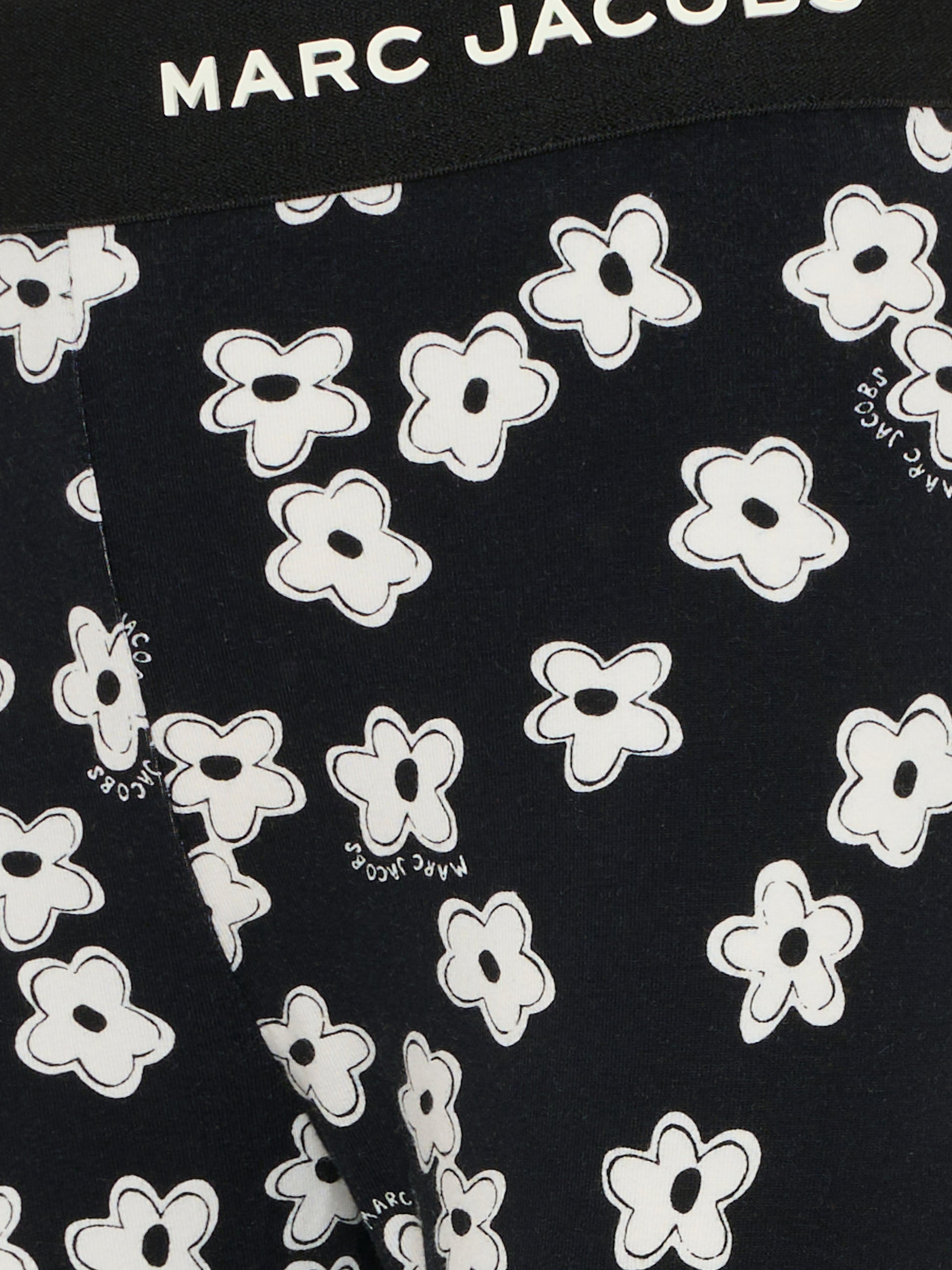 Leggings neri per bambina con margherite,Marc Jacobs,W60730 09B