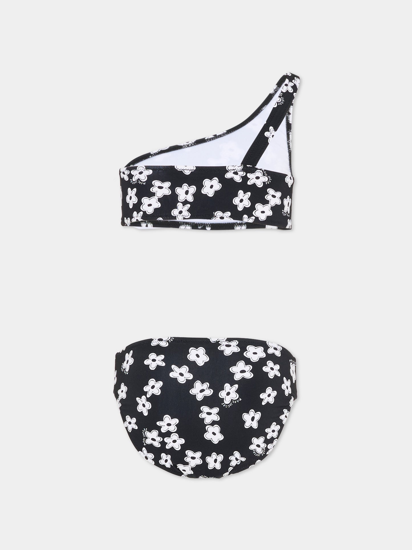 Bikini nero per bambina con margherite,Marc Jacobs,W60758 09B