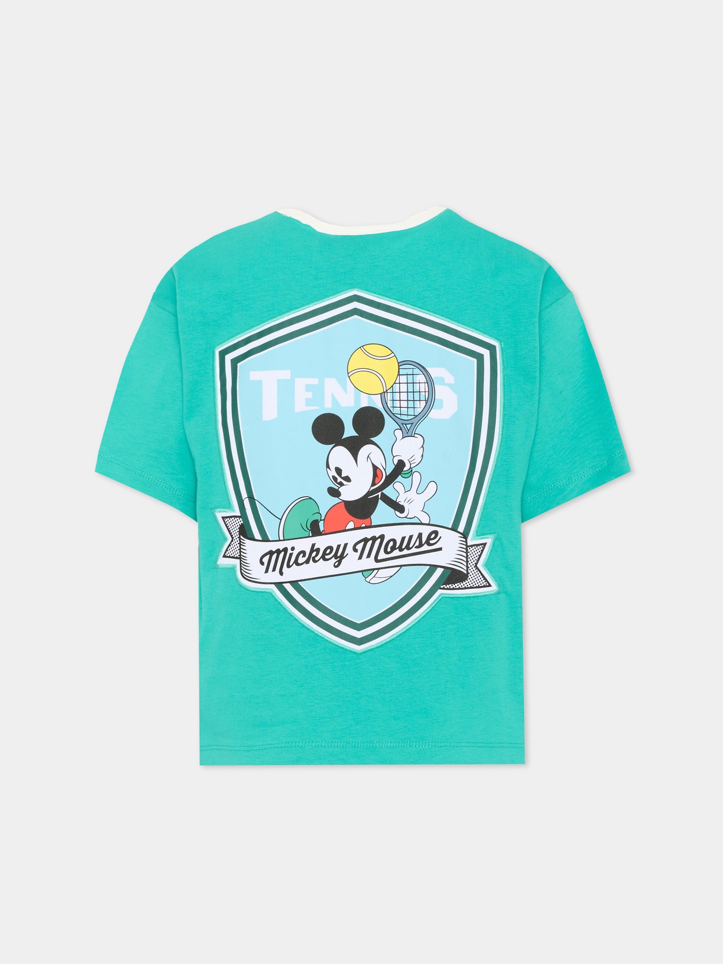 T-Shirt verde per bambino con Mickey Mouse,Marc Jacobs,W60762 73D