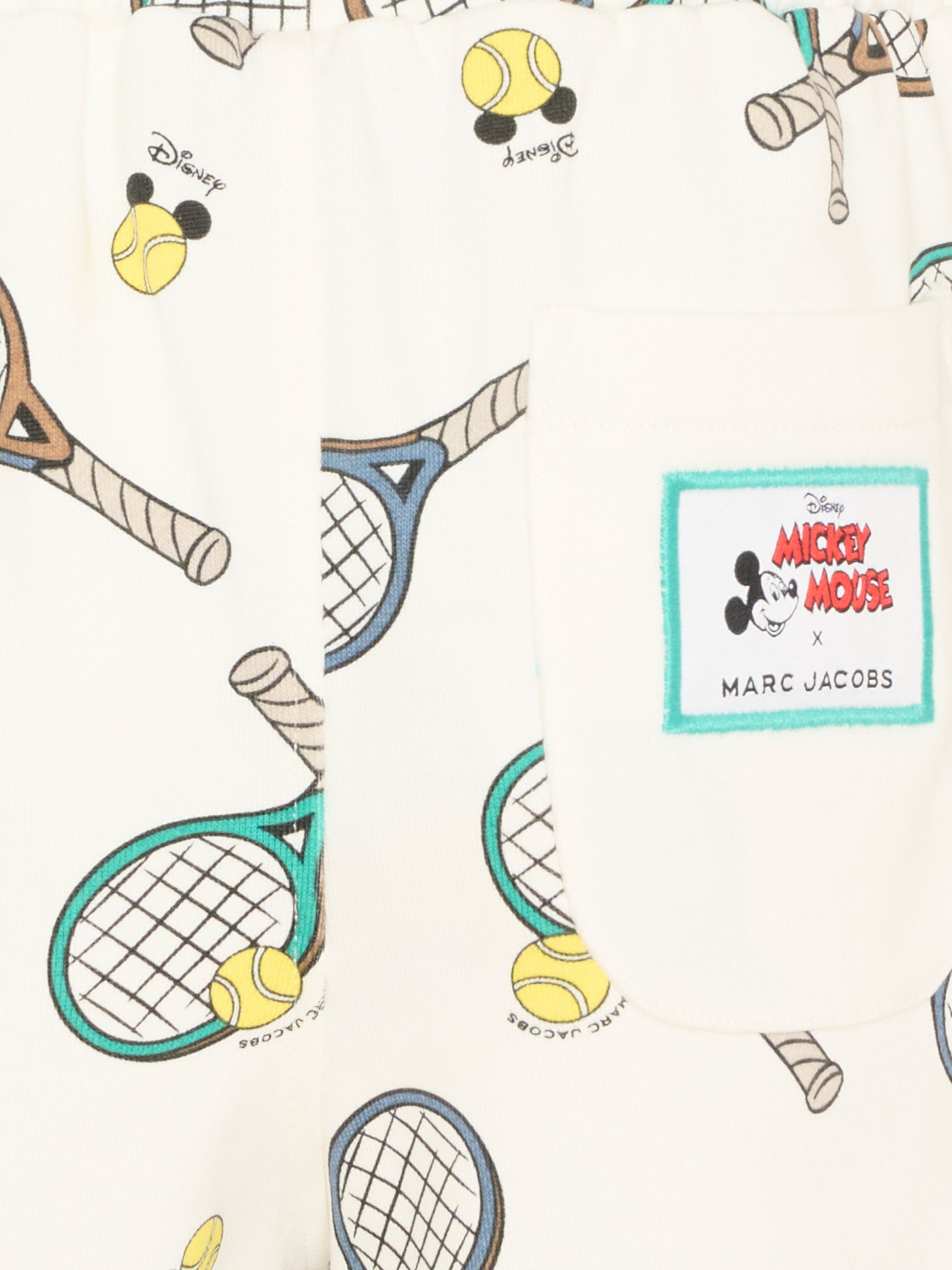 Shorts sportivi avorio per bambino stampa tennis,Marc Jacobs,W60782 126