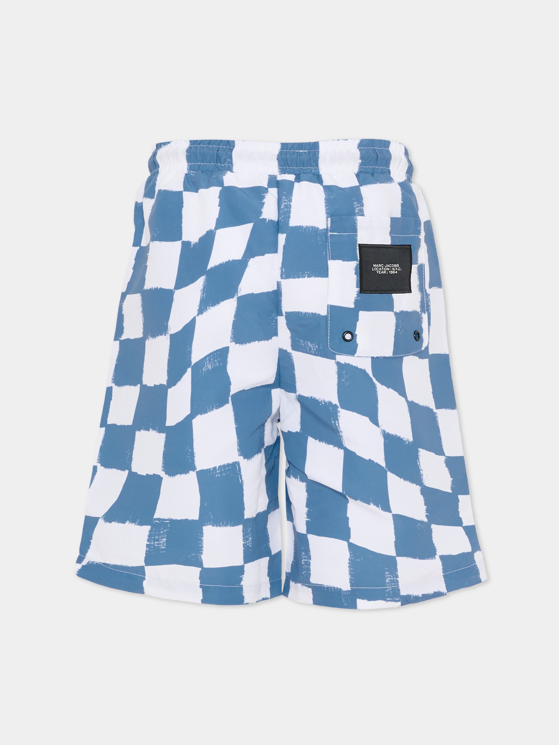 Boxer mare multicolor per bambino con motivo a scacchi,Marc Jacobs,W60802 80B