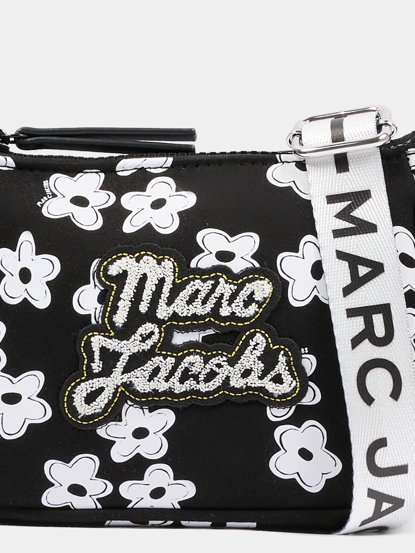 Borsa nera per bambina con margherite,Marc Jacobs,W60835 09B
