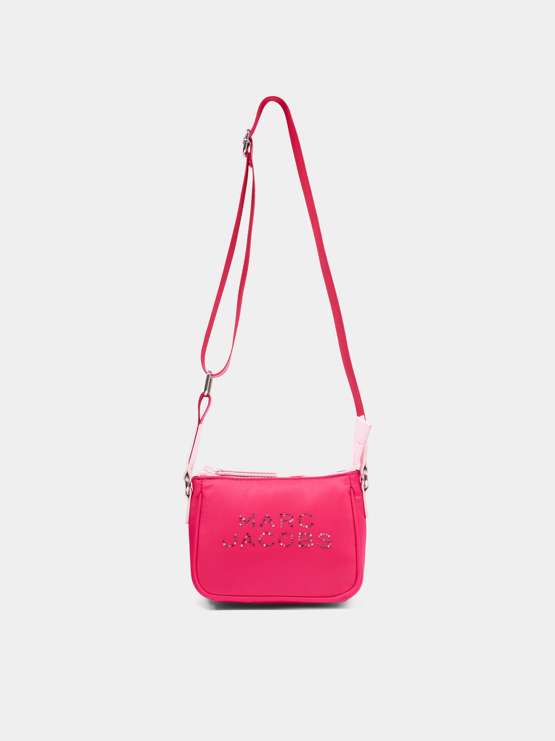 Borsa fucsia per bambina con logo di strass,Marc Jacobs,W60837 437