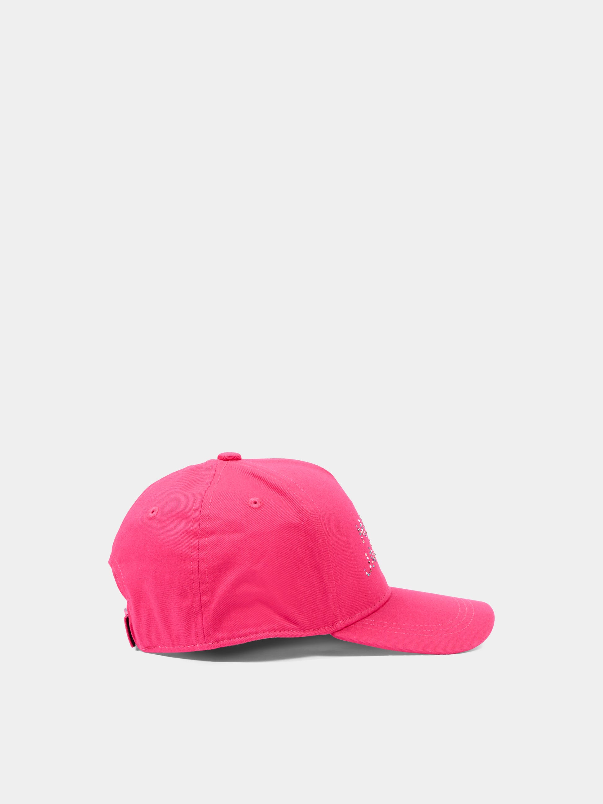 Cappello con visiera fucsia per bambina con logo strass,Marc Jacobs,W60838 437