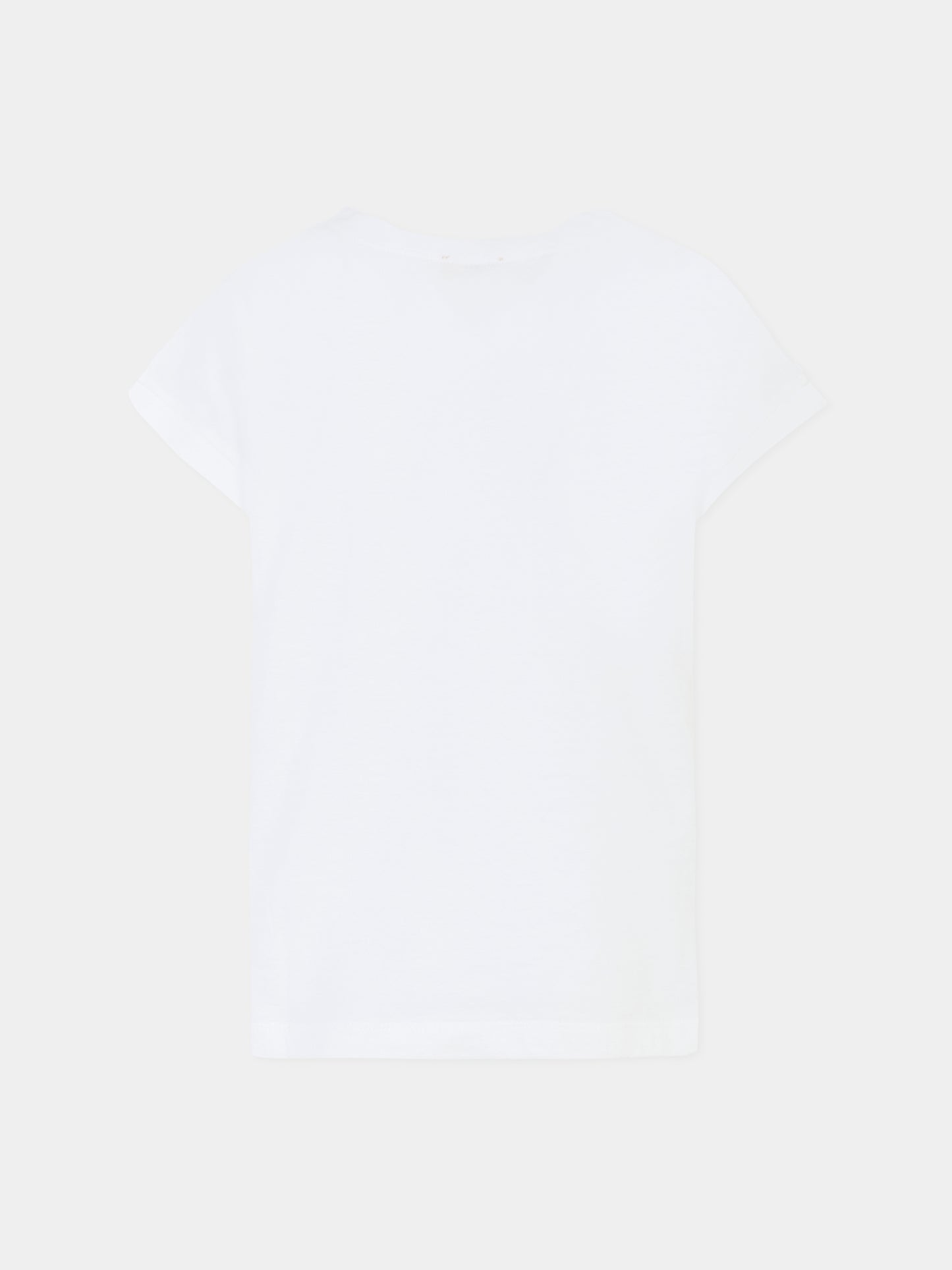 T-shirt bianca per bambina con logo,N°21 Kids,N2102E N0153 0N100