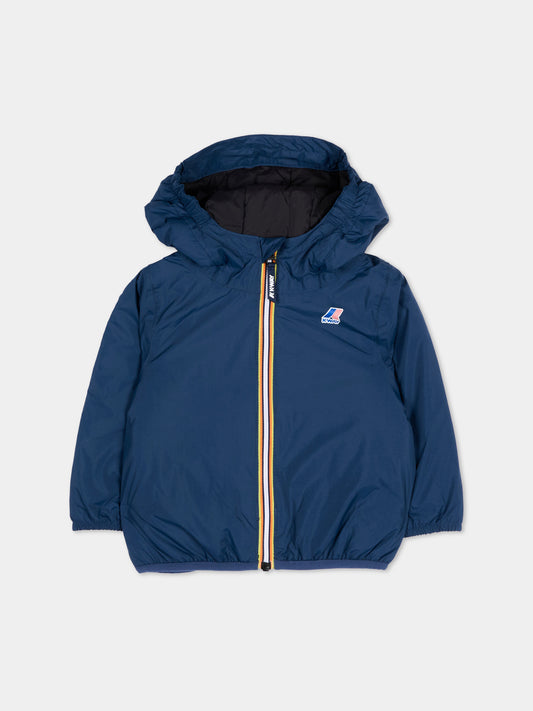 Giacca a vento blu Le Vrai 4.0 Claudine Warm per neonati con logo,K-way,K5141RW B67