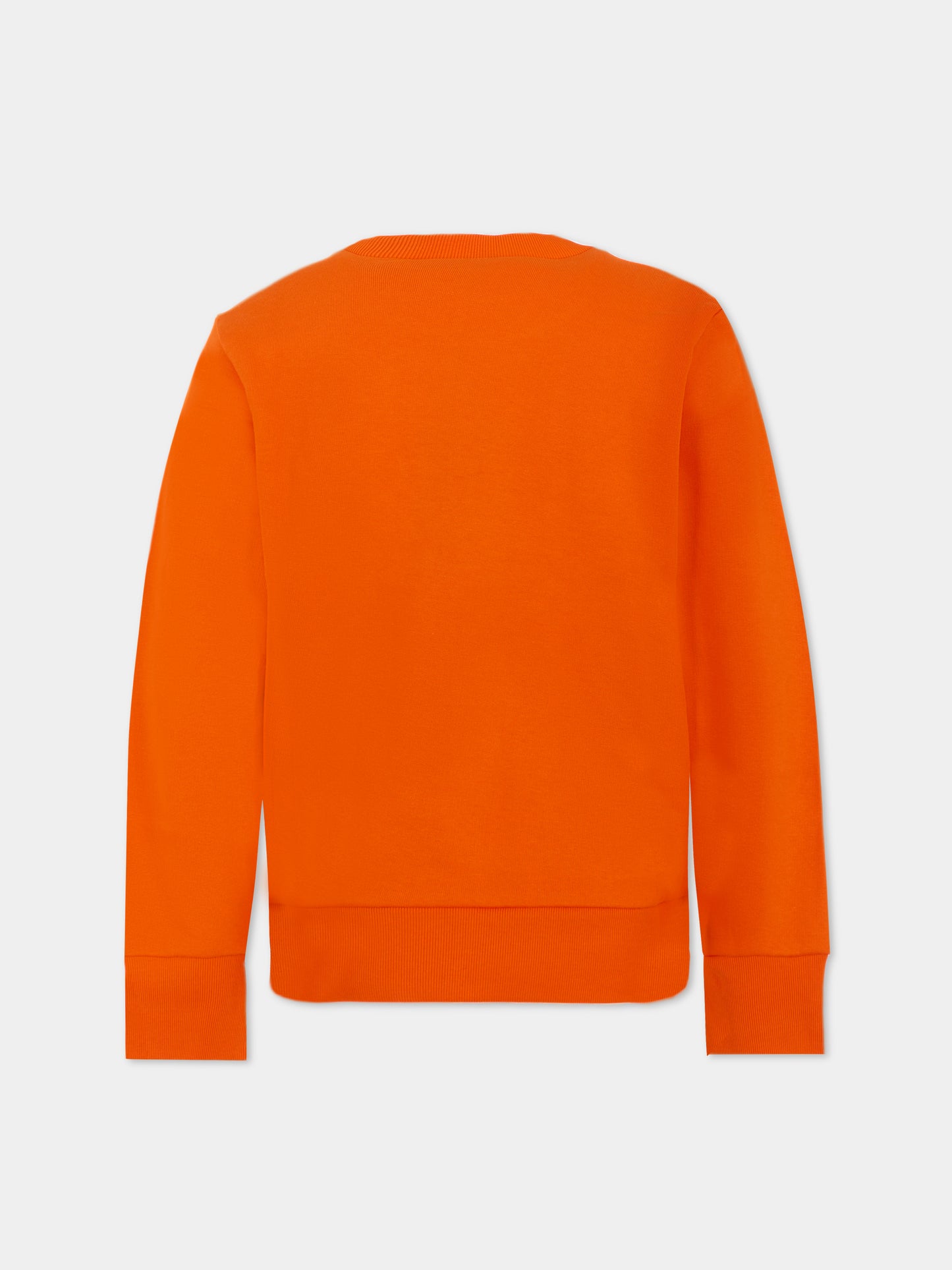 Felpa arancione per bambini con logo,N°21 Kids,N21588 N0154 0N213