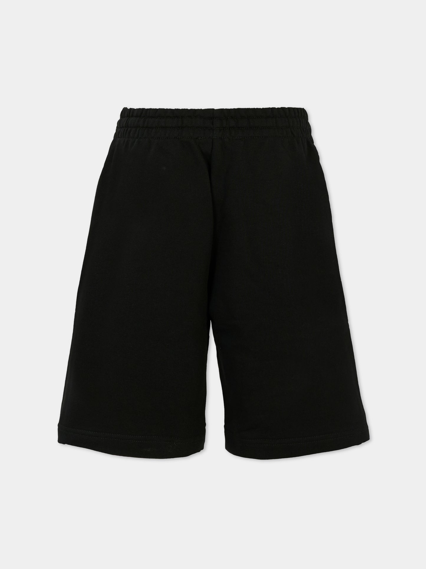 Shorts neri per bambino con logo,N°21 Kids,N21614 N0154 0N900