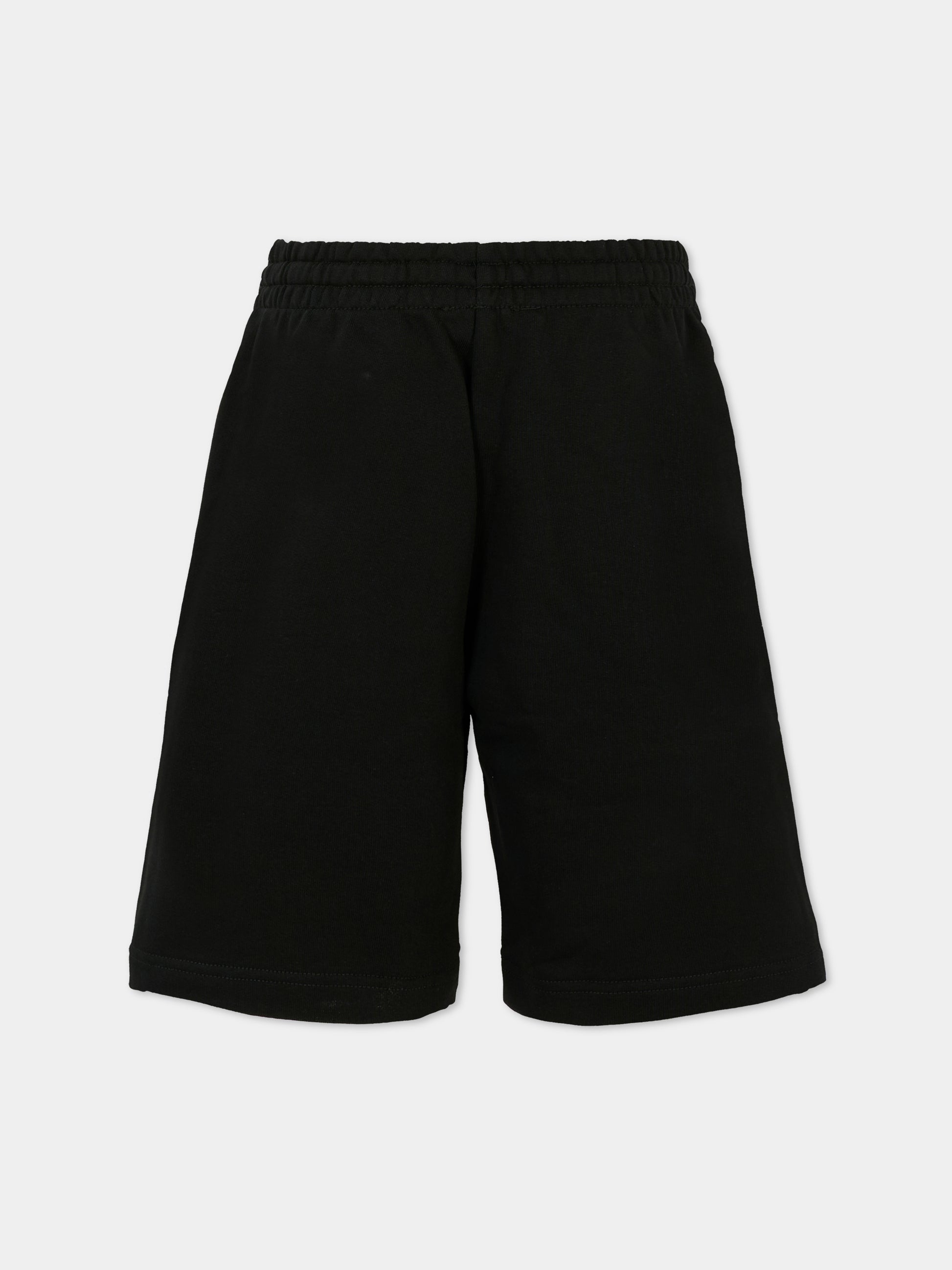 Shorts neri per bambino con logo,N°21 Kids,N21614 N0154 0N900