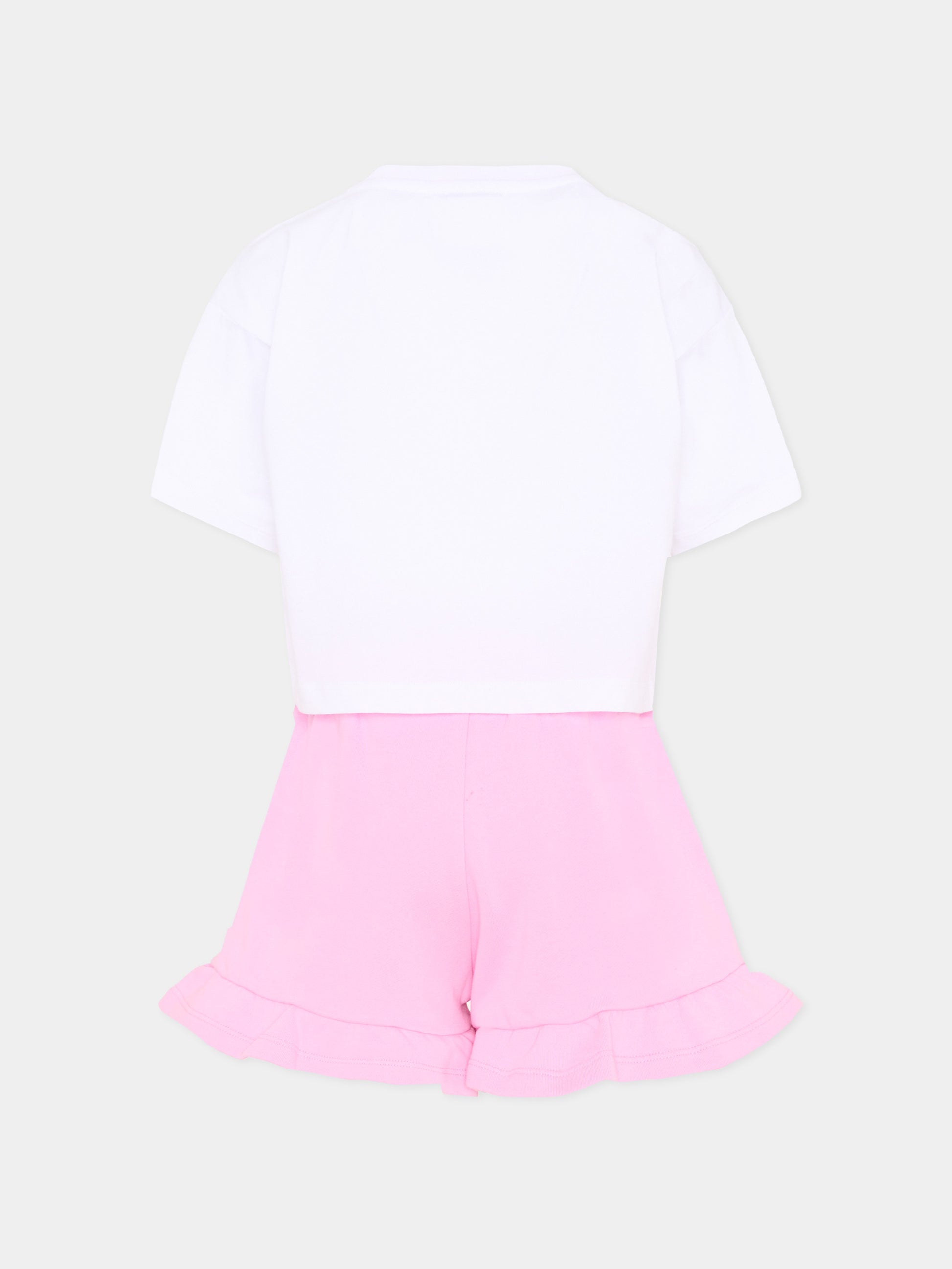 Completo sportivo multicolor per bambina con Teddy Bear,Moschino Kids,HDG01N LCA52 84298