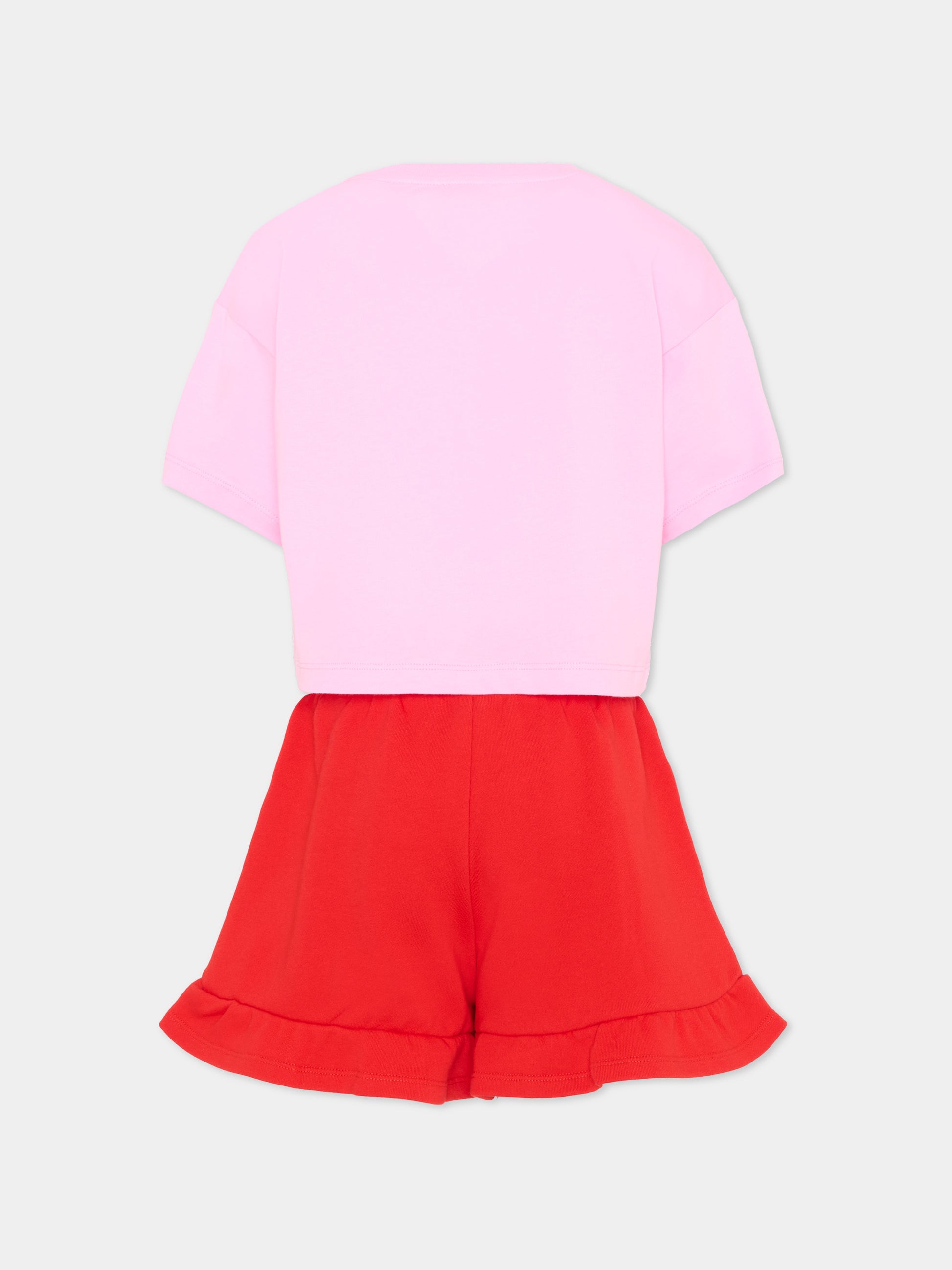 Completo sportivo multicolor per bambina con Teddy Bear,Moschino Kids,HDG01N LCA52 83688