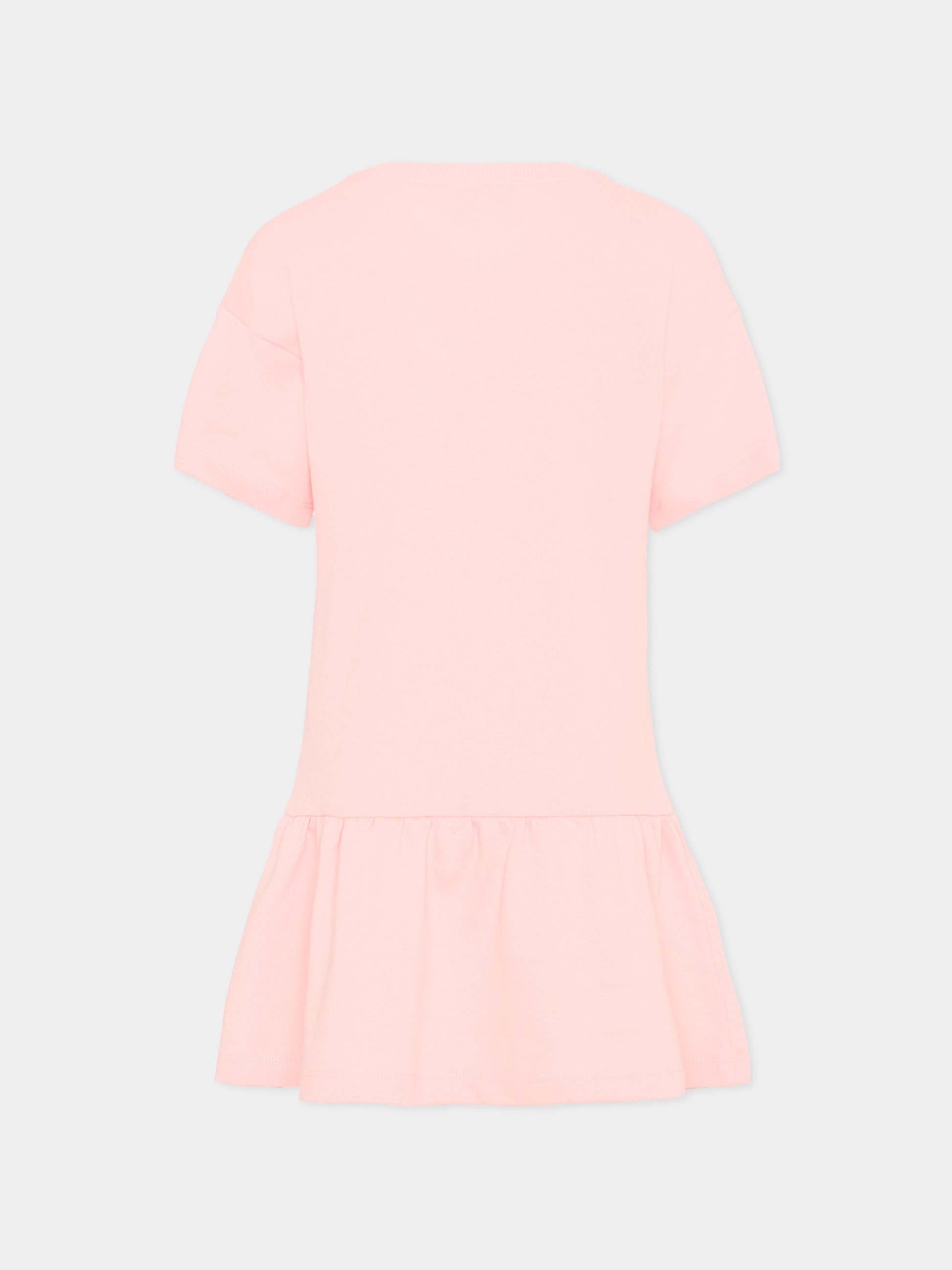 Vestito rosa per bambina con Teddy Bear,Moschino Kids,HDV0HL LCA19 50209