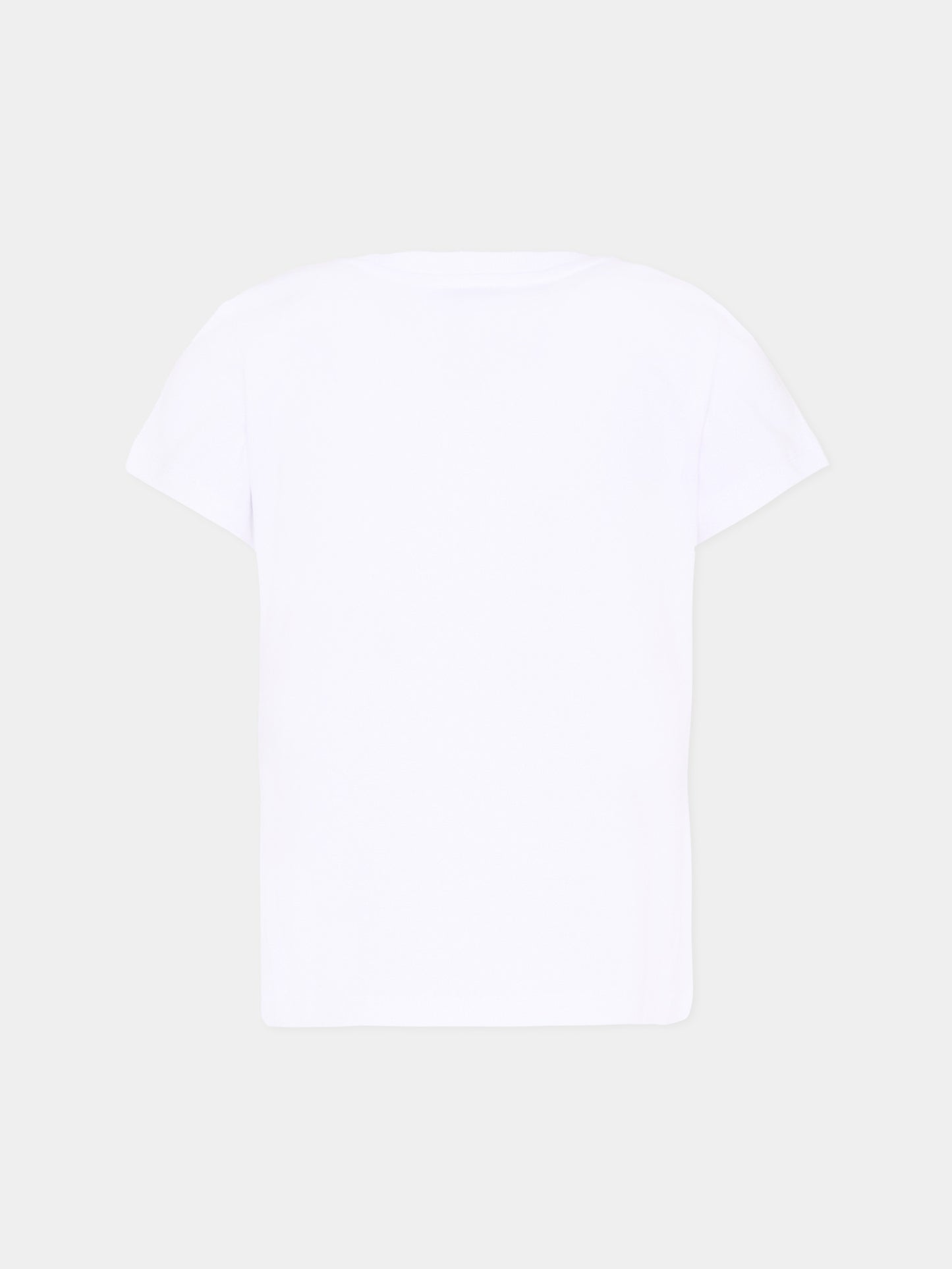 T-Shirt bianca per bambina con Teddy Bear,Moschino Kids,HFM06K LBA10 10101