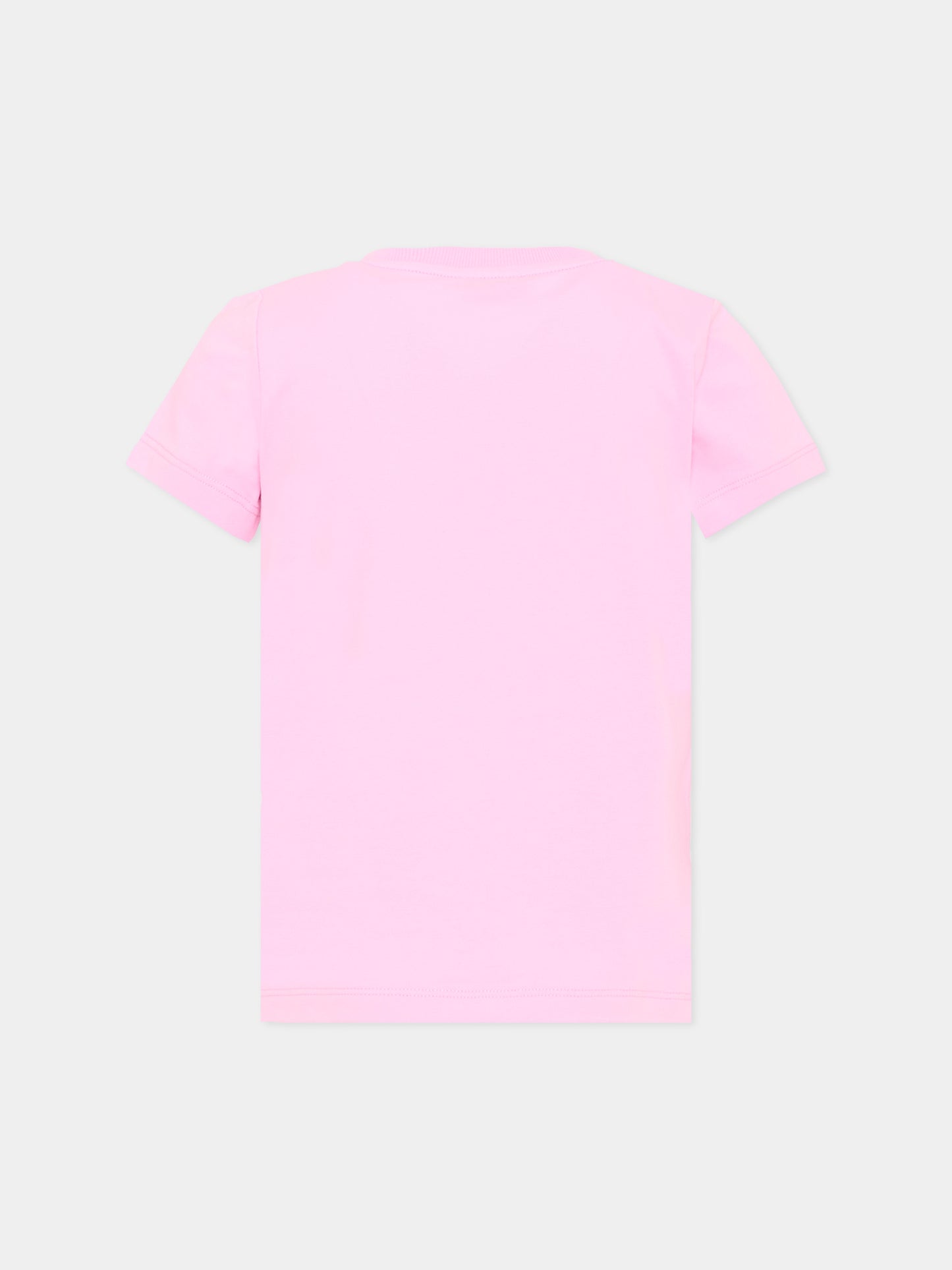 T-Shirt rosa per bambina con Teddy Bear,Moschino Kids,HFM06K LBA10 51473