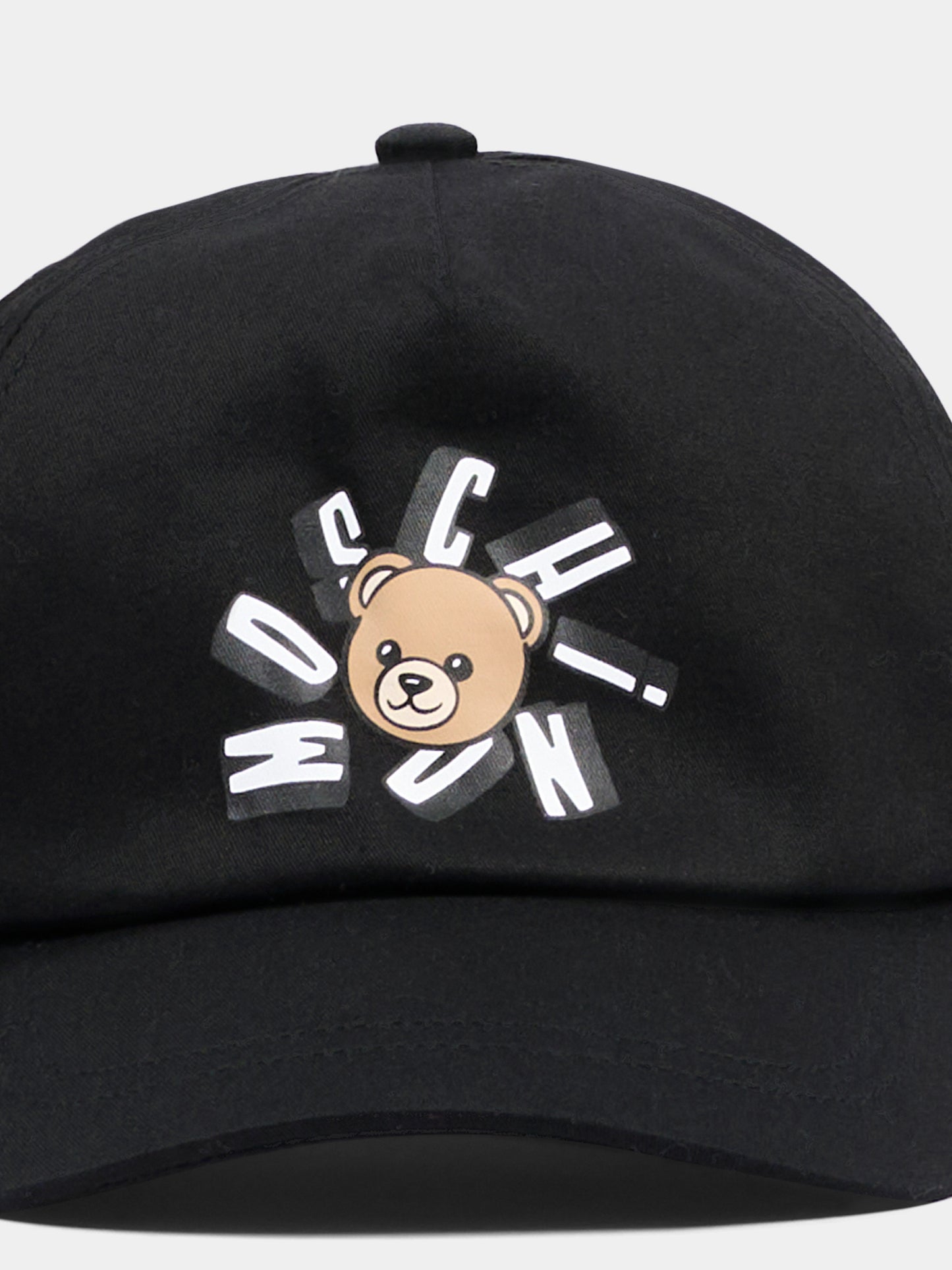 Cappello nero per bambini con Teddy Bear,Moschino Kids,HVX01N LOA00 60100