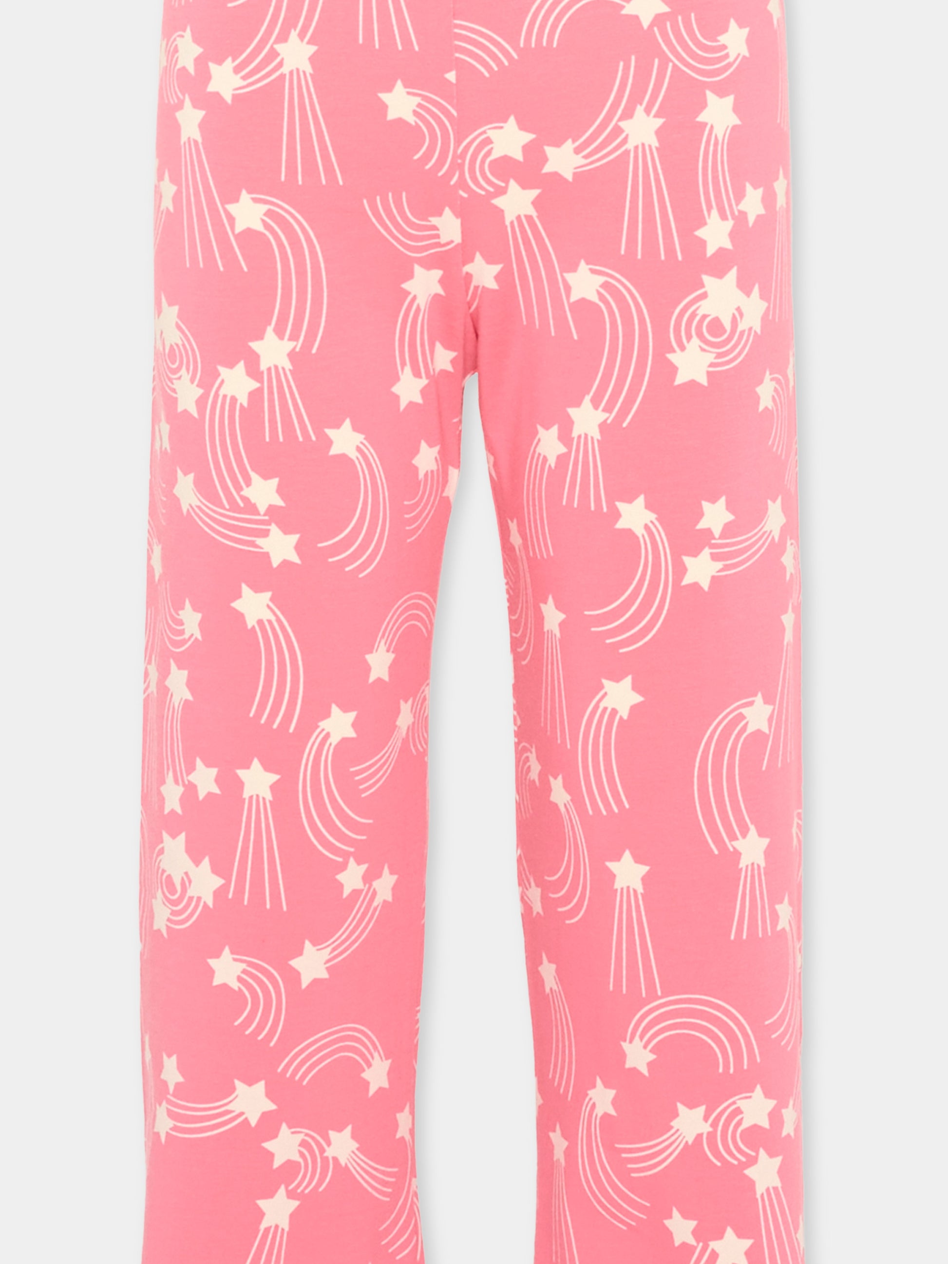 Pantaloni sportivi rosa per bambina con stelle,Mini Rodini,2623013528