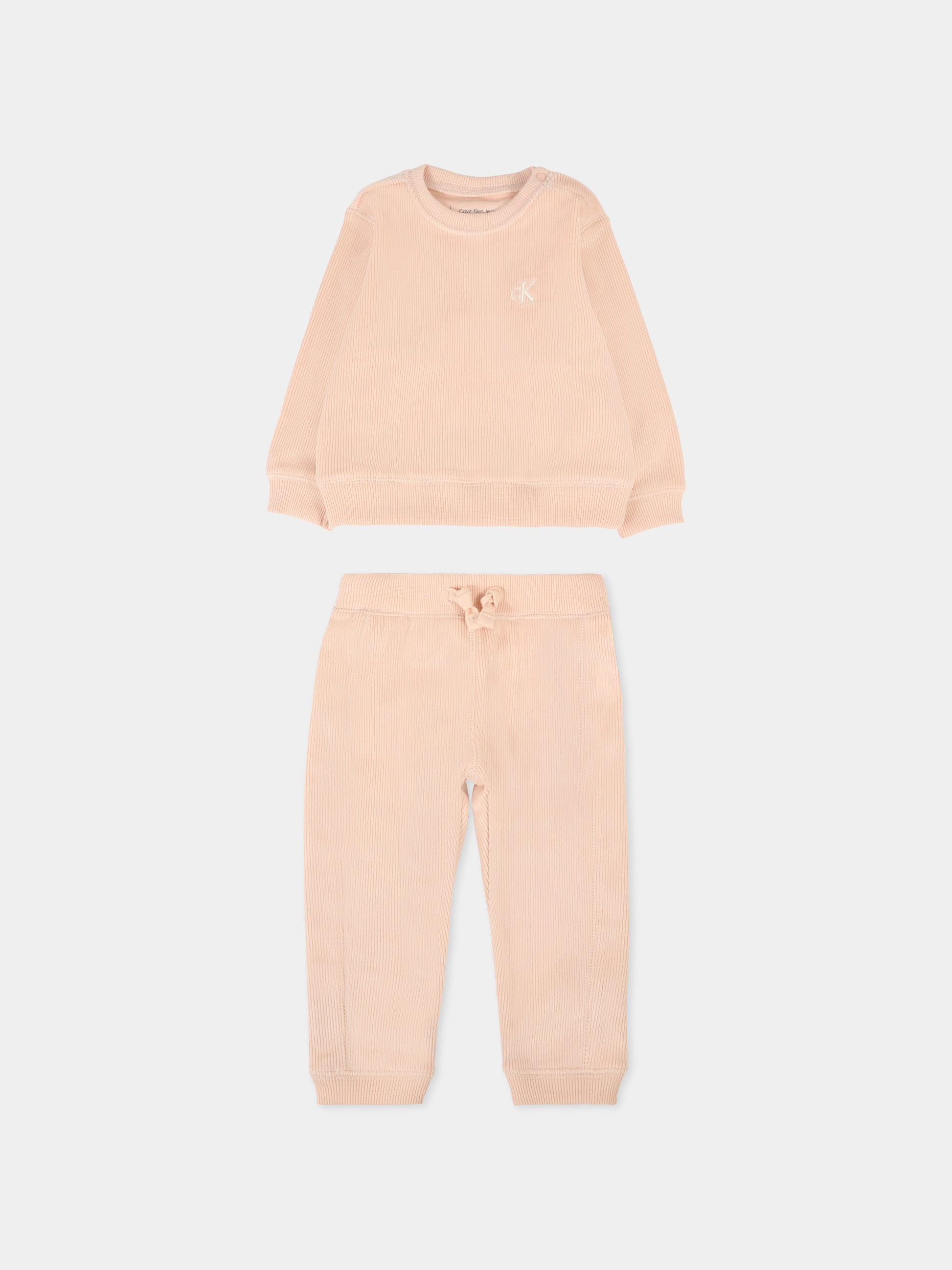 Completo rosa per neonata con logo,Calvin Klein Kids,IN0IN00236 TQ7