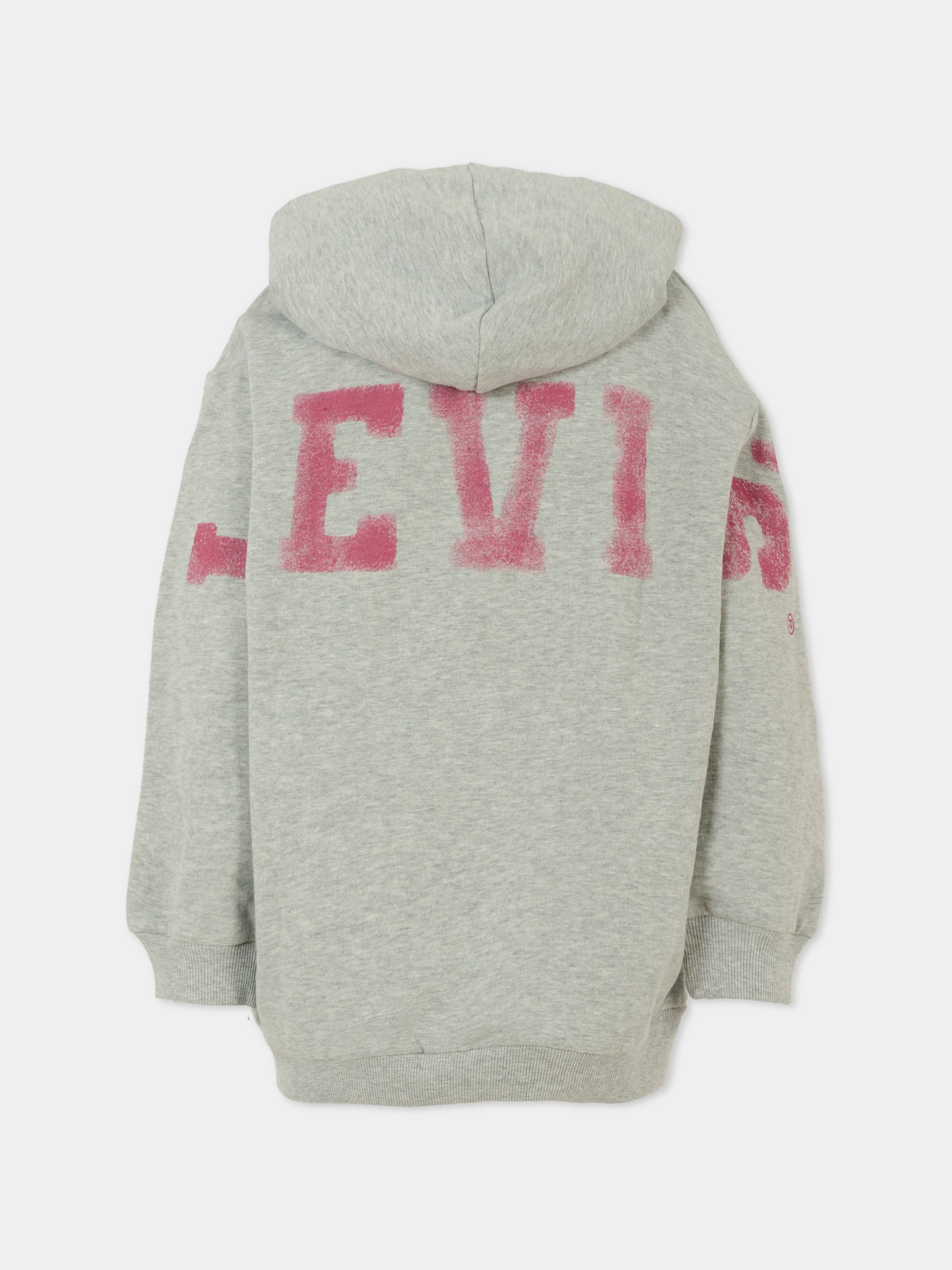 Felpa grigia per bambini con logo,Levi's Kids,4EL076 G2H
