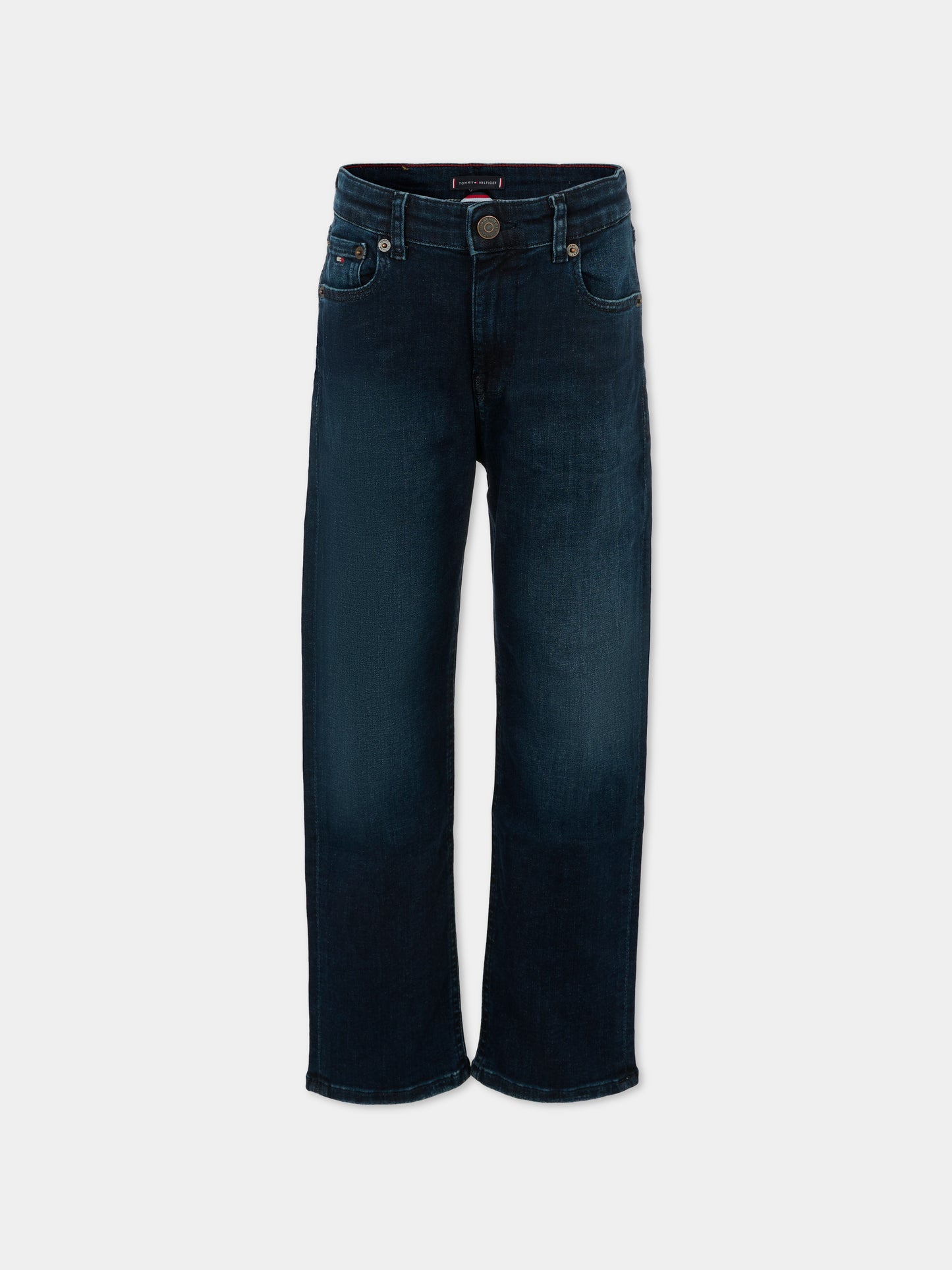 Jeans denim per bambino con bandierina,Tommy Hilfiger Junior,KB0KB09180 0GY