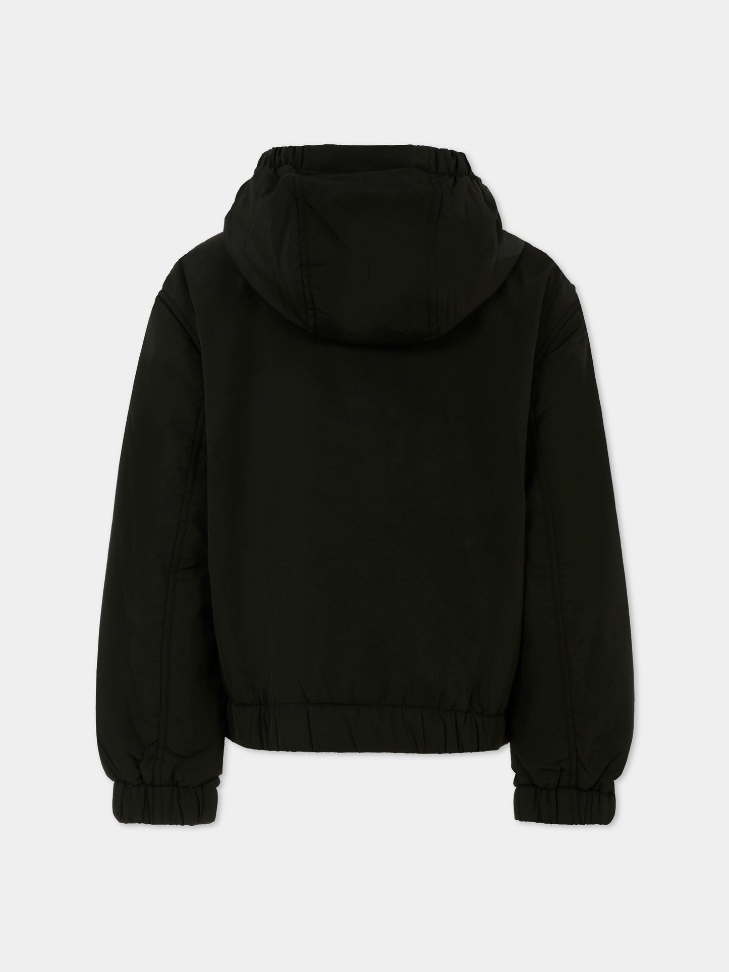 Giacca a vento nera per bambini con logo,Calvin Klein Kids,IG0IG02796 BEH