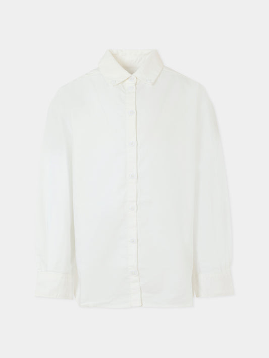 Camicia bianca per bambino con logo,Calvin Klein Kids,IG0IG02791 YAF