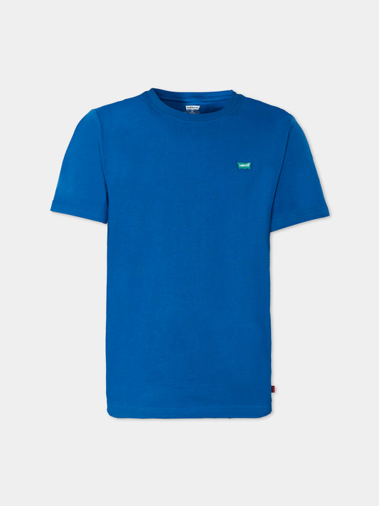 T-shirt blu per bambini con patch,Levi's Kids,9EA100 B65
