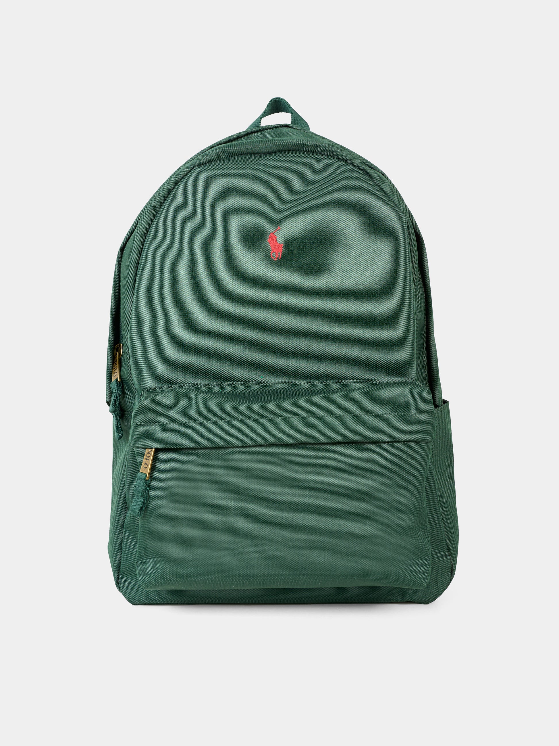 Zaino verde per bambini con cavallino,Ralph Lauren Kids,9AR151 ECF