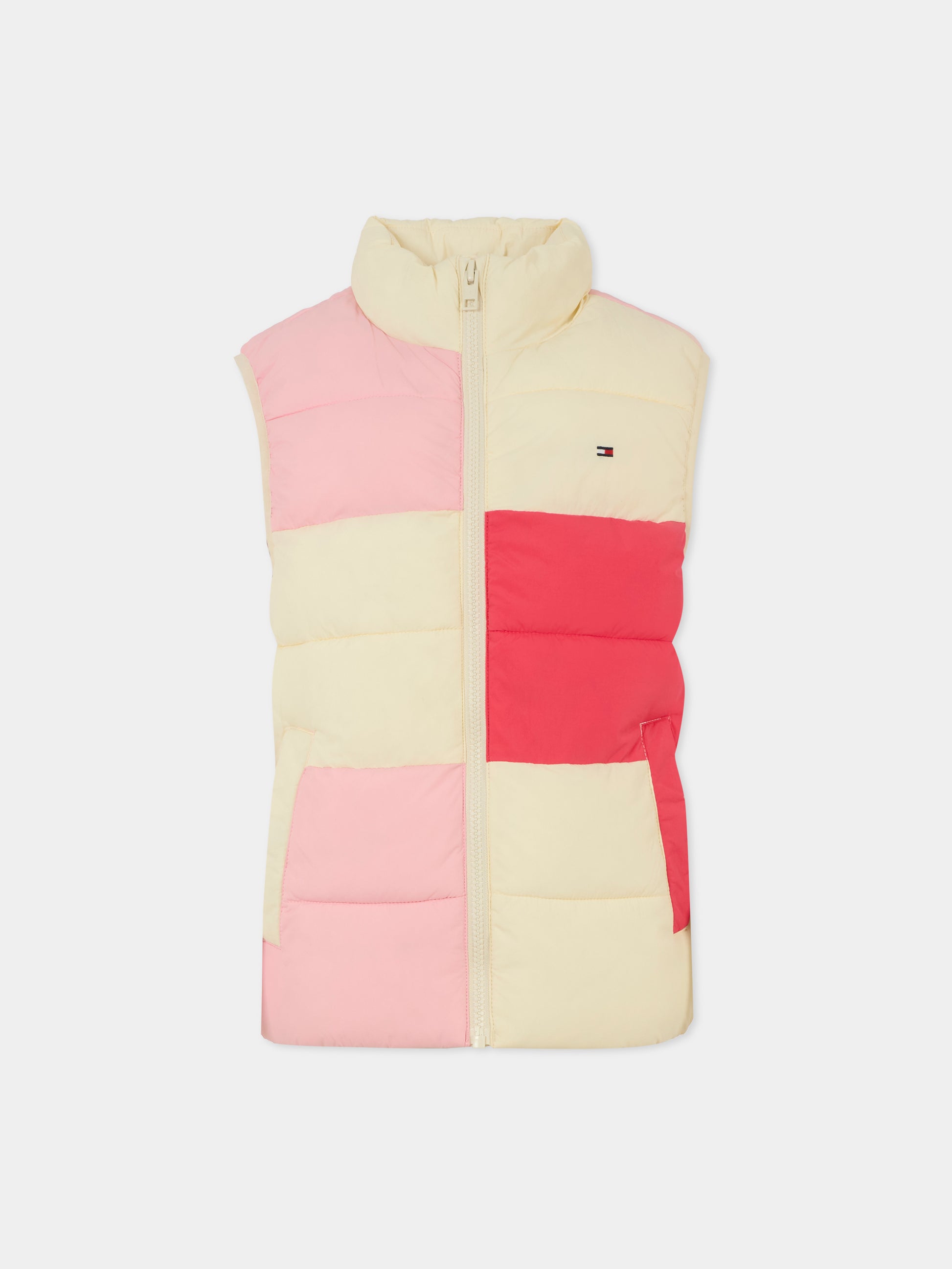 Gilet multicolor per bambina con bandierina,Tommy Hilfiger Junior,KS0KS00619 0JZ